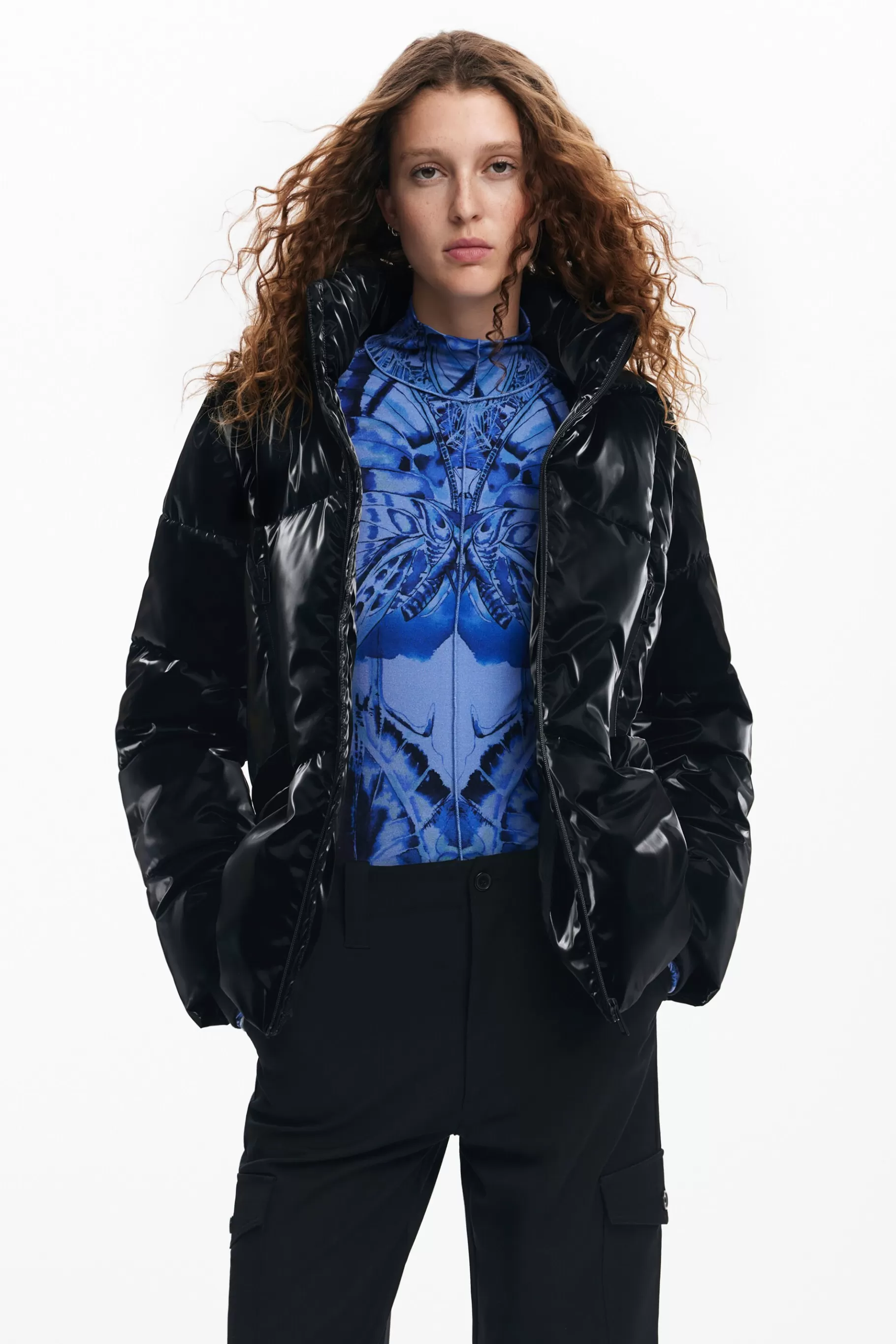 Desigual Abrigo acolchado capucha*Mujer Abrigos Y Chaquetas