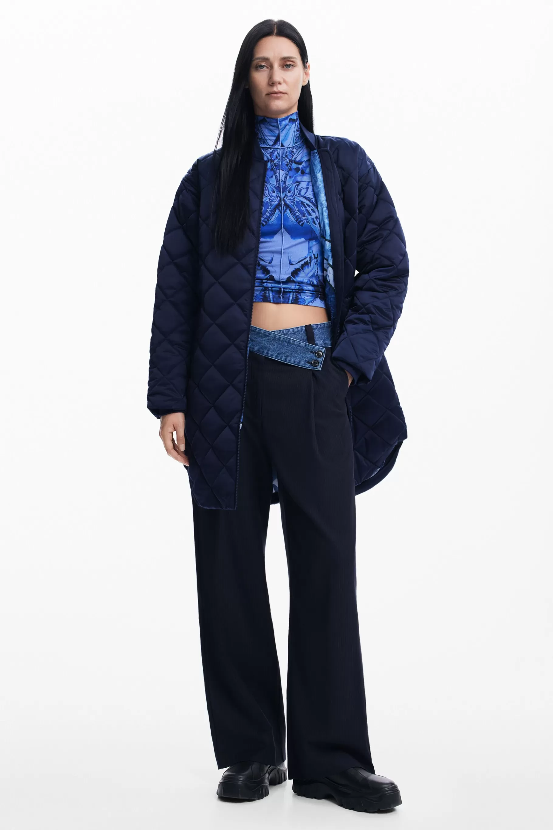 Desigual Abrigo acolchado largo*Mujer Abrigos Y Chaquetas