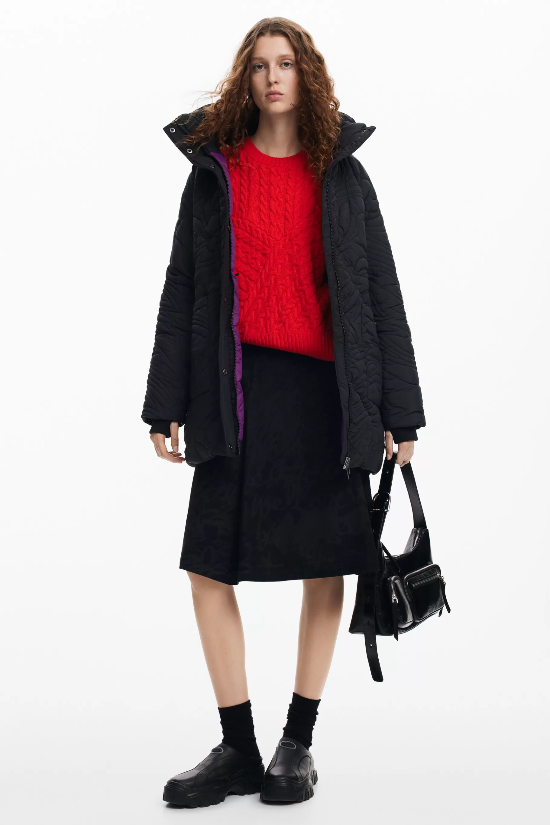 Desigual Abrigo acolchado textura*Mujer Abrigos Y Chaquetas
