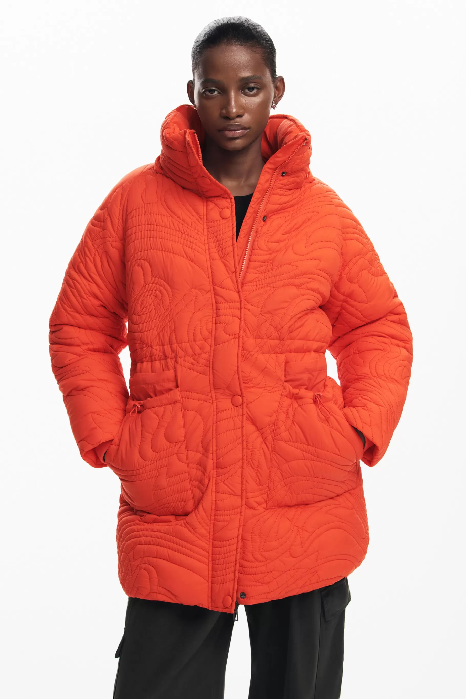 Desigual Abrigo acolchado textura*Mujer Abrigos Y Chaquetas