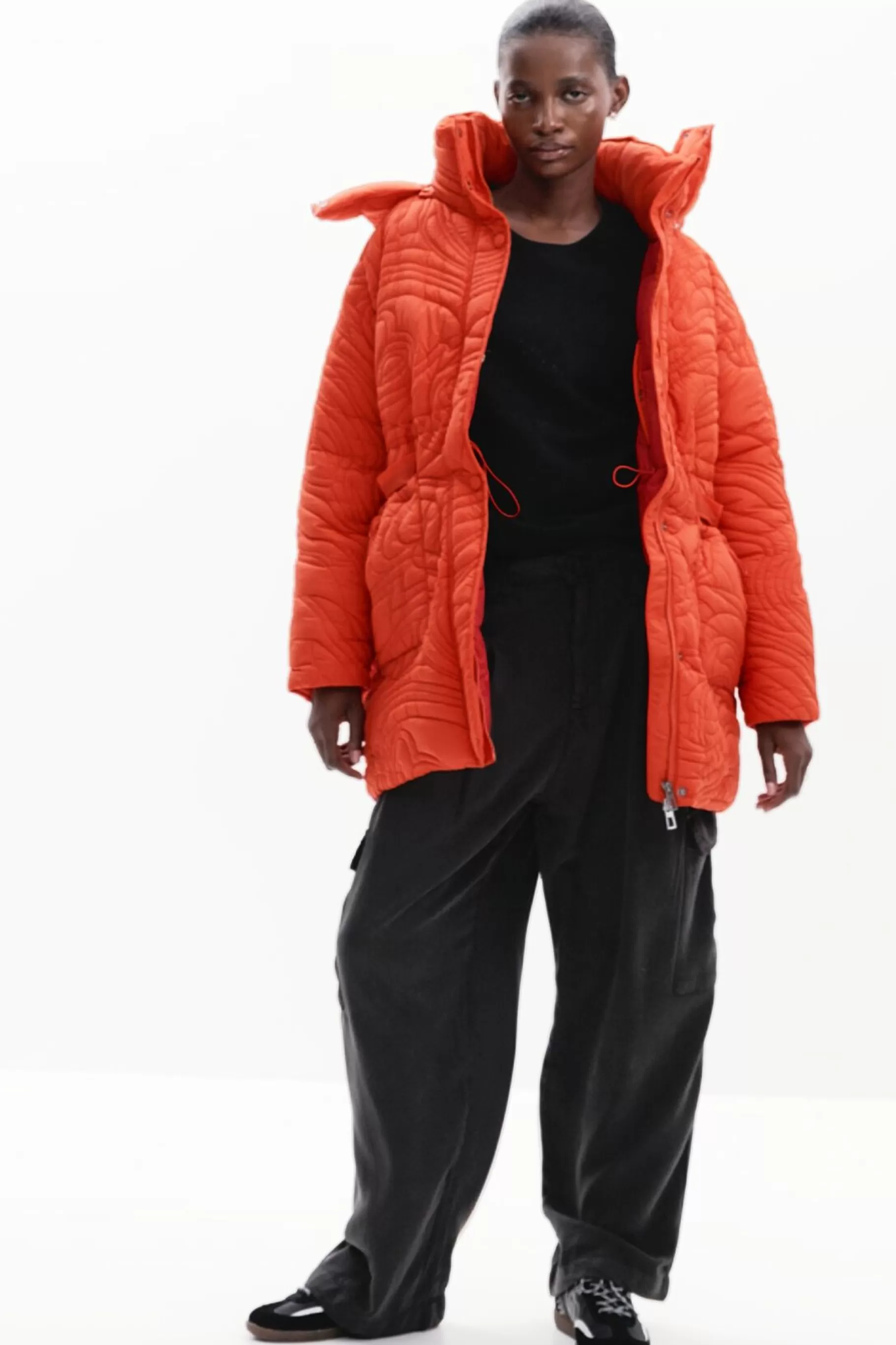 Desigual Abrigo acolchado textura*Mujer Abrigos Y Chaquetas