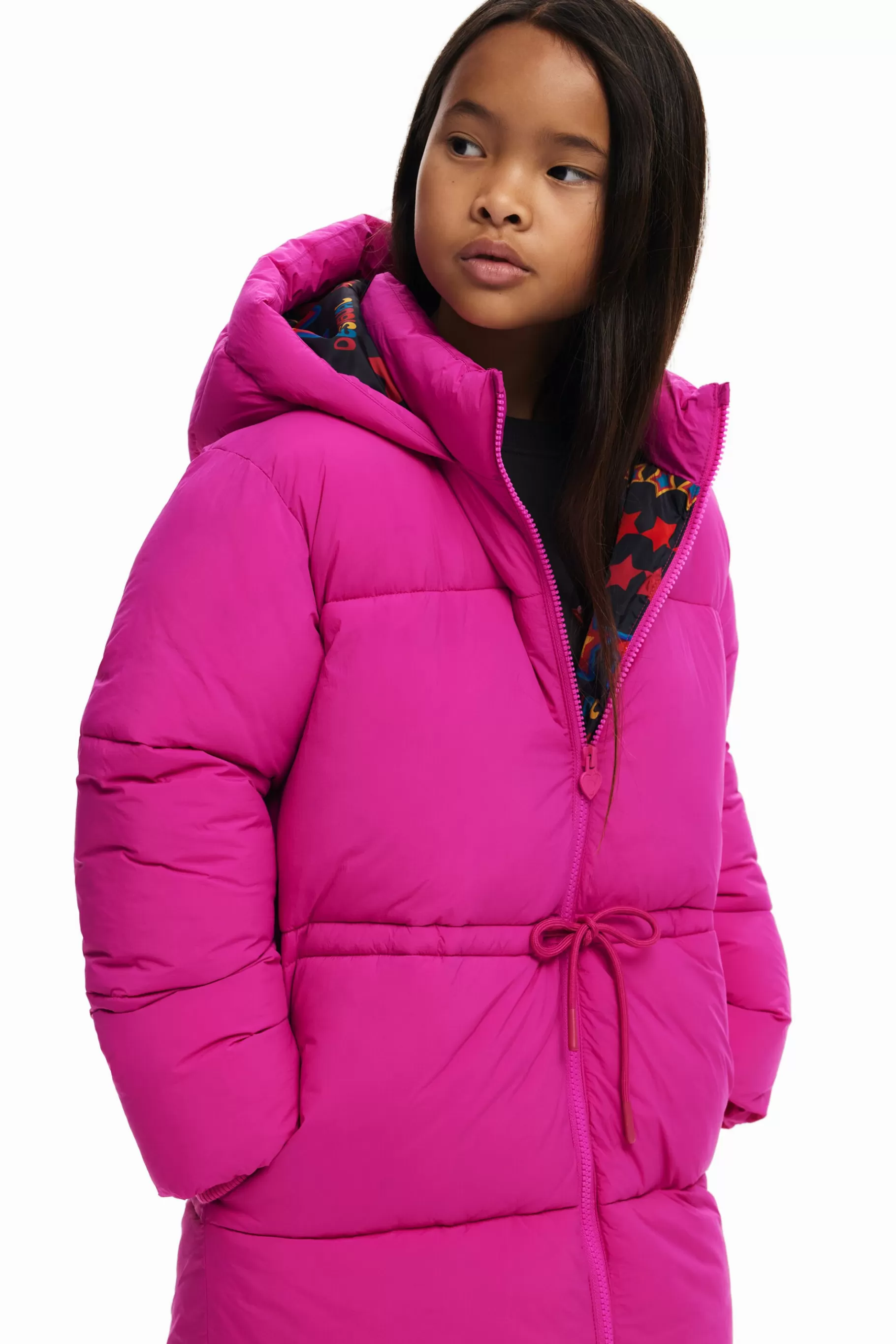 Desigual Abrigo largo gran capucha bolsillos* Abrigos Y Chaquetas