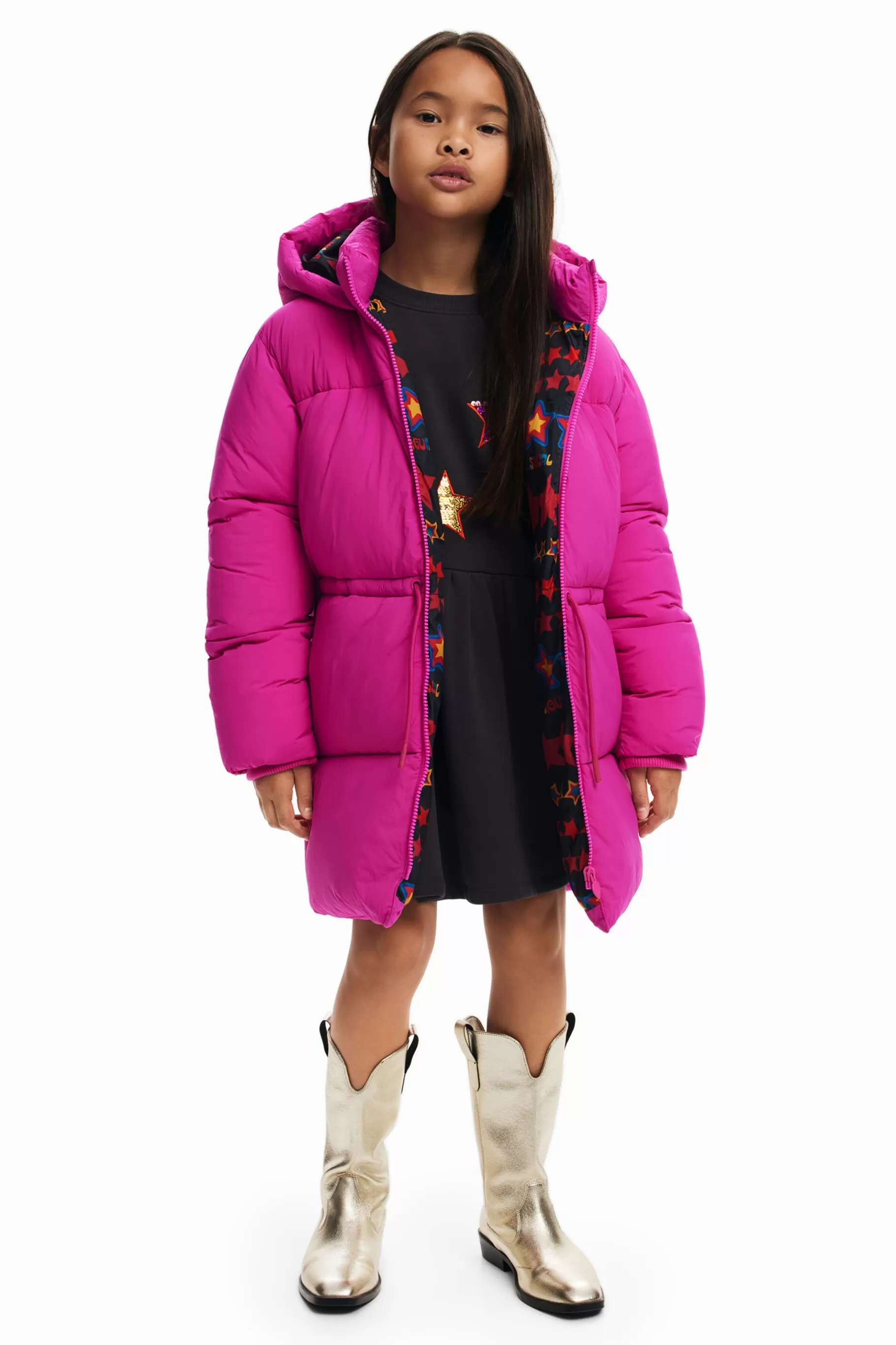 Desigual Abrigo largo gran capucha bolsillos* Abrigos Y Chaquetas