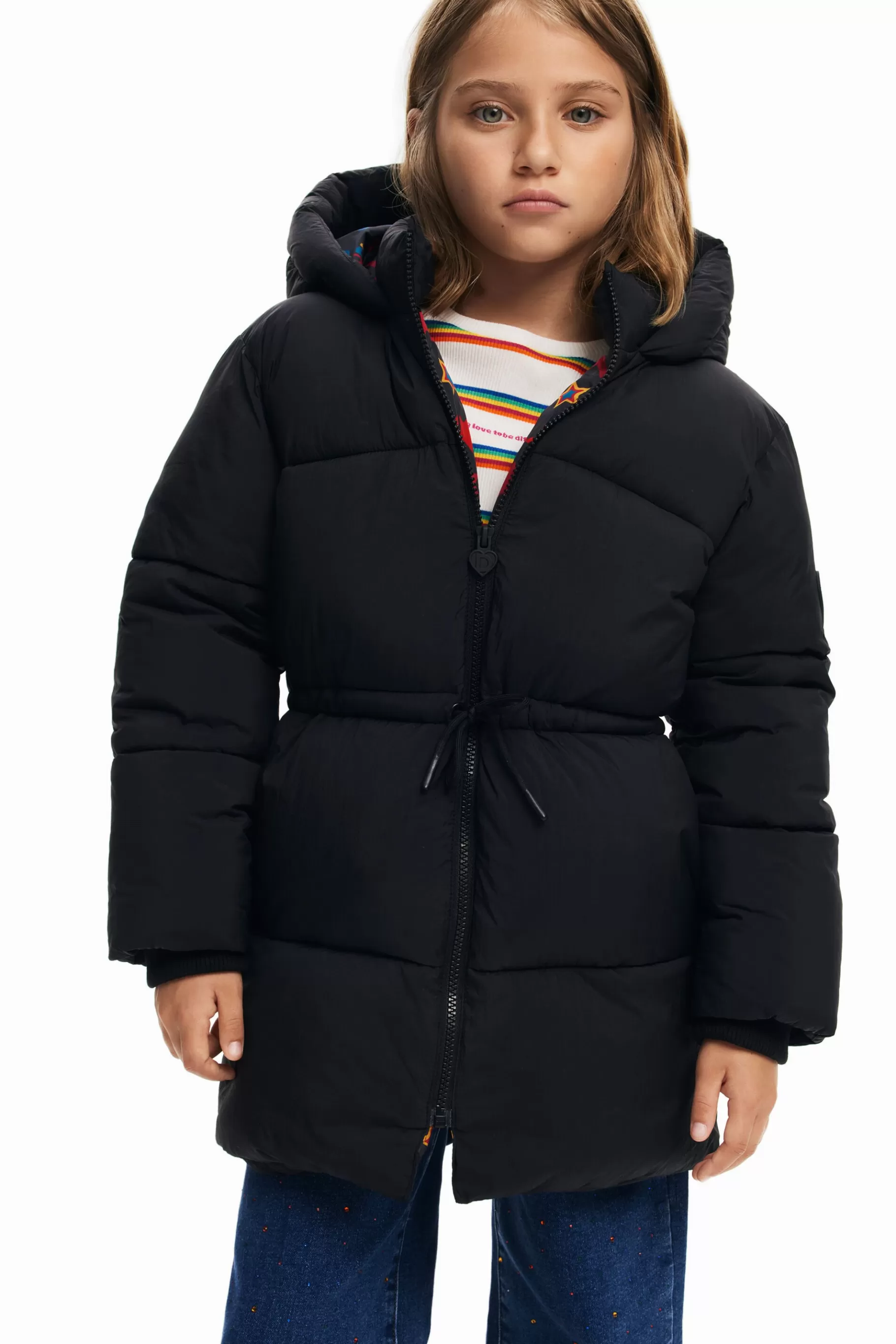 Desigual Abrigo largo gran capucha bolsillos* Abrigos Y Chaquetas