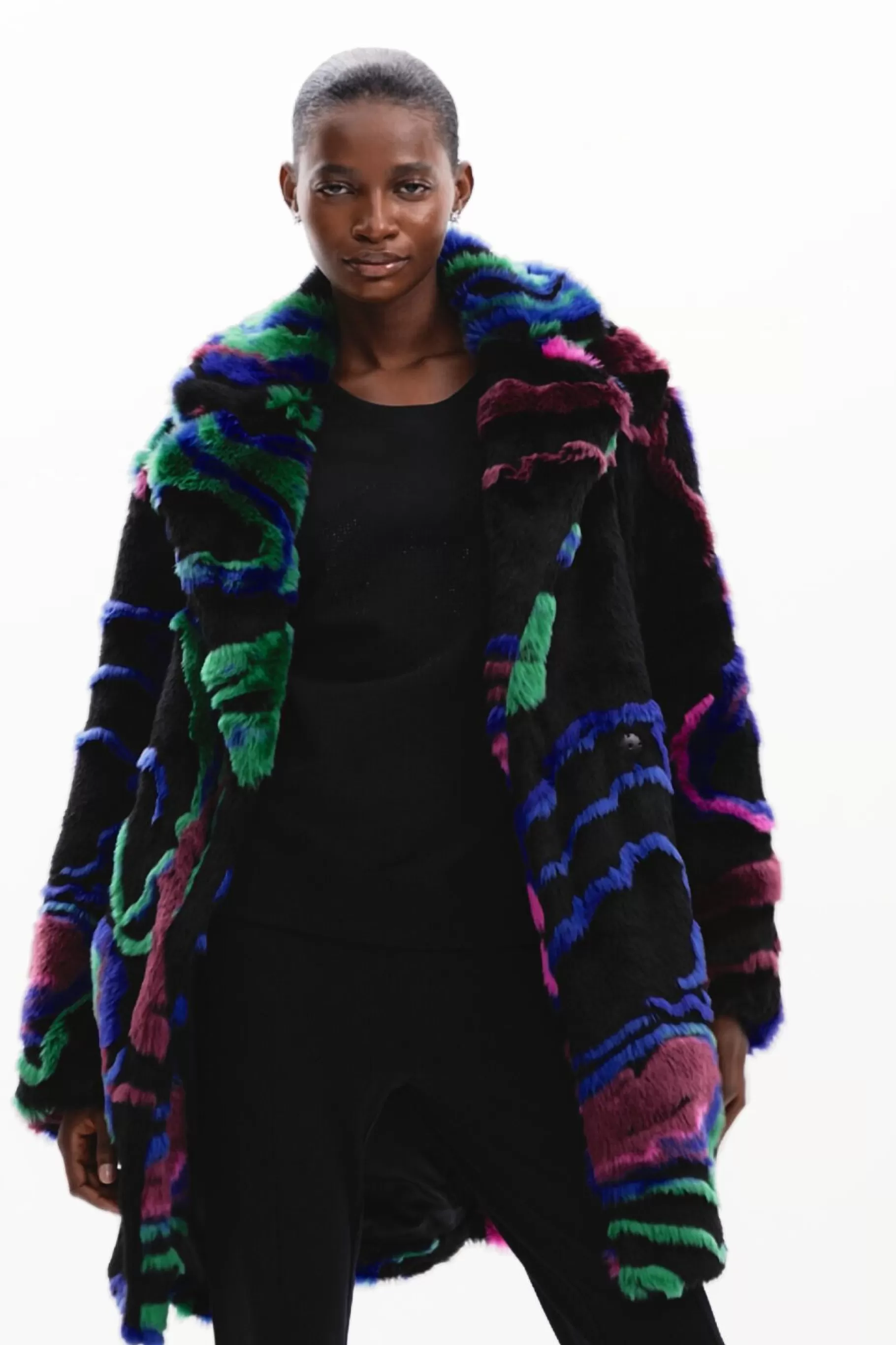 Desigual Abrigo pelo*Mujer Abrigos Y Chaquetas