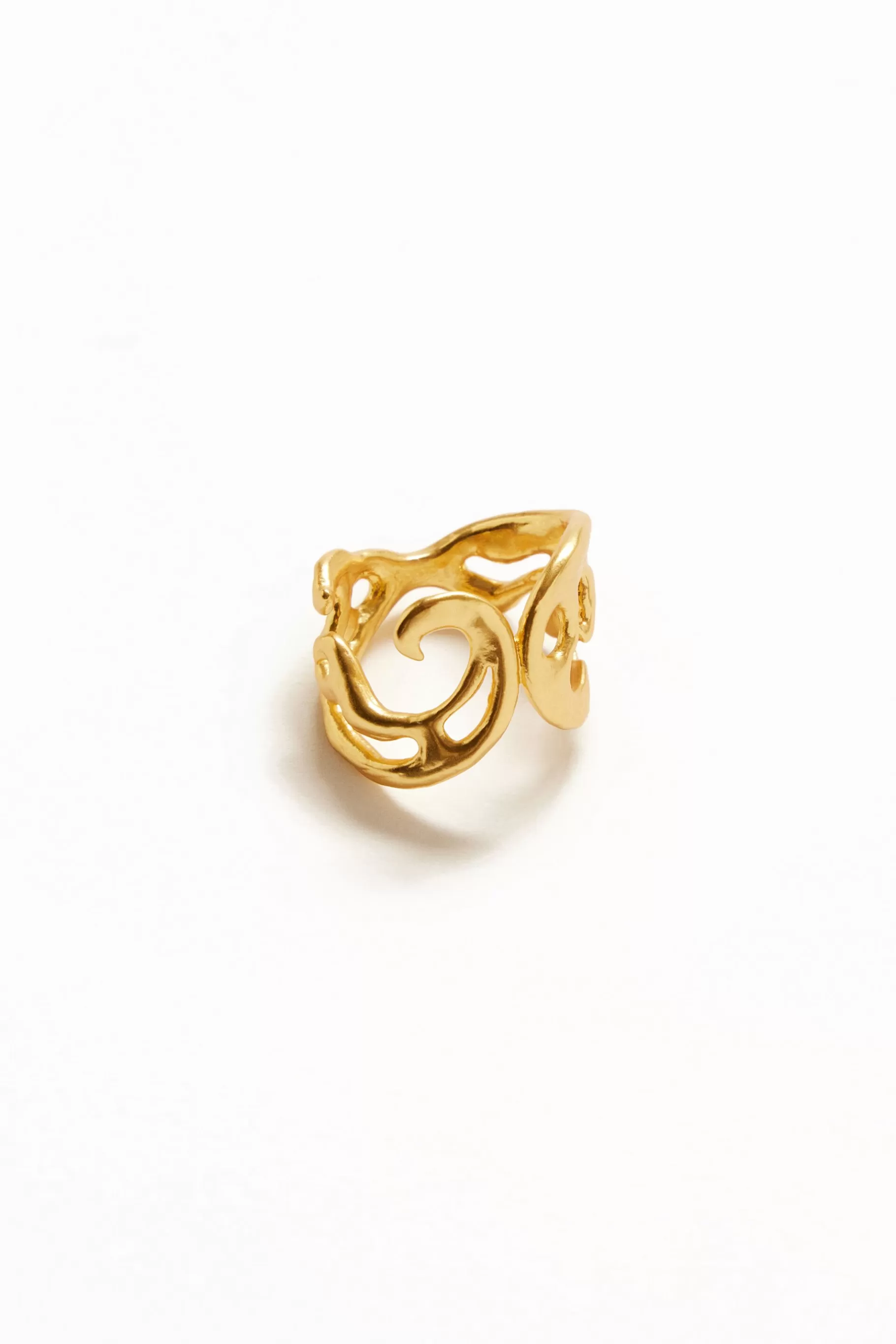 Desigual Anillo formas orgánicas baño oro Zalio*Mujer Joyería