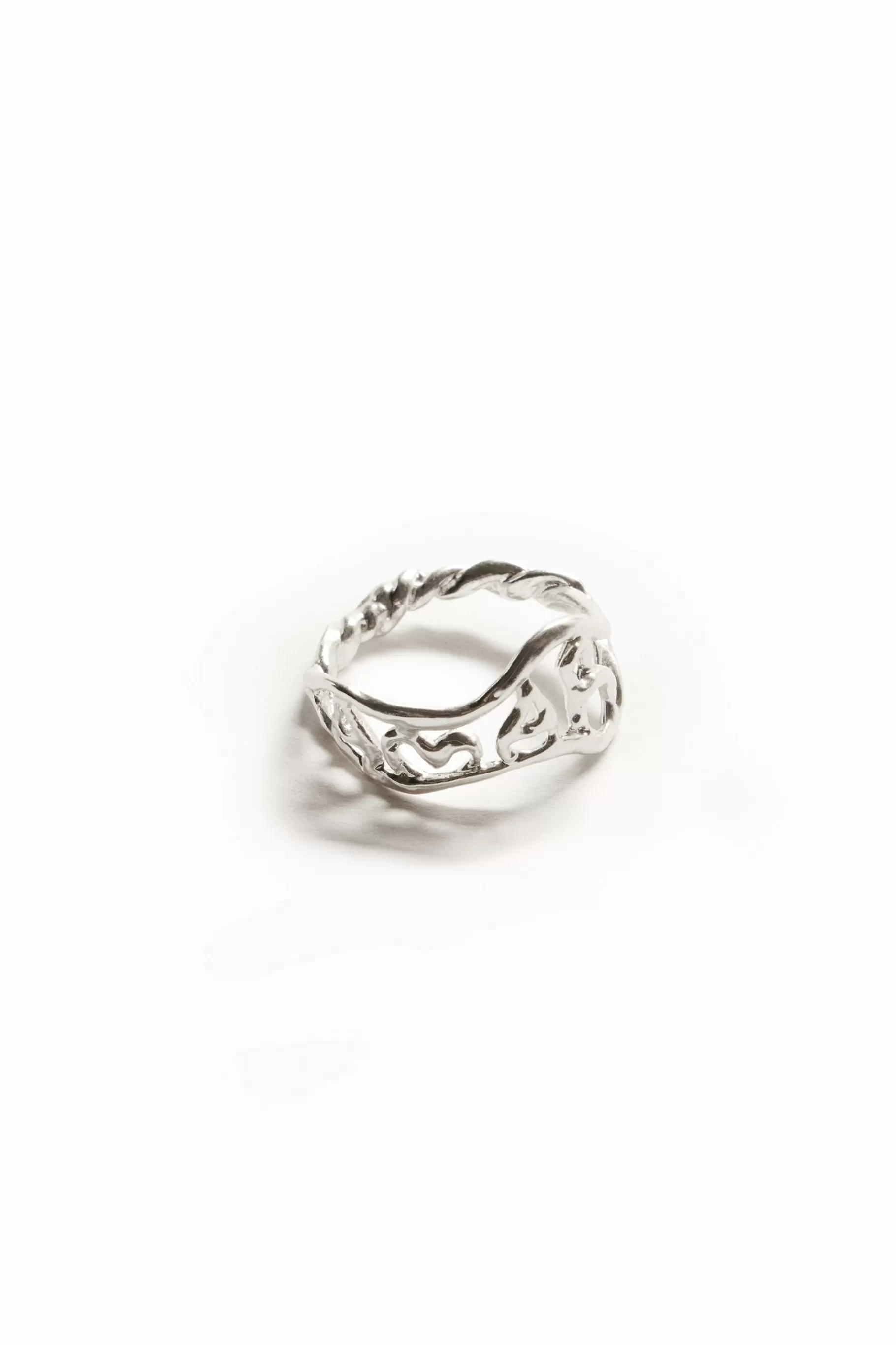 Desigual Anillo mensaje baño plata Zalio*Mujer Joyería