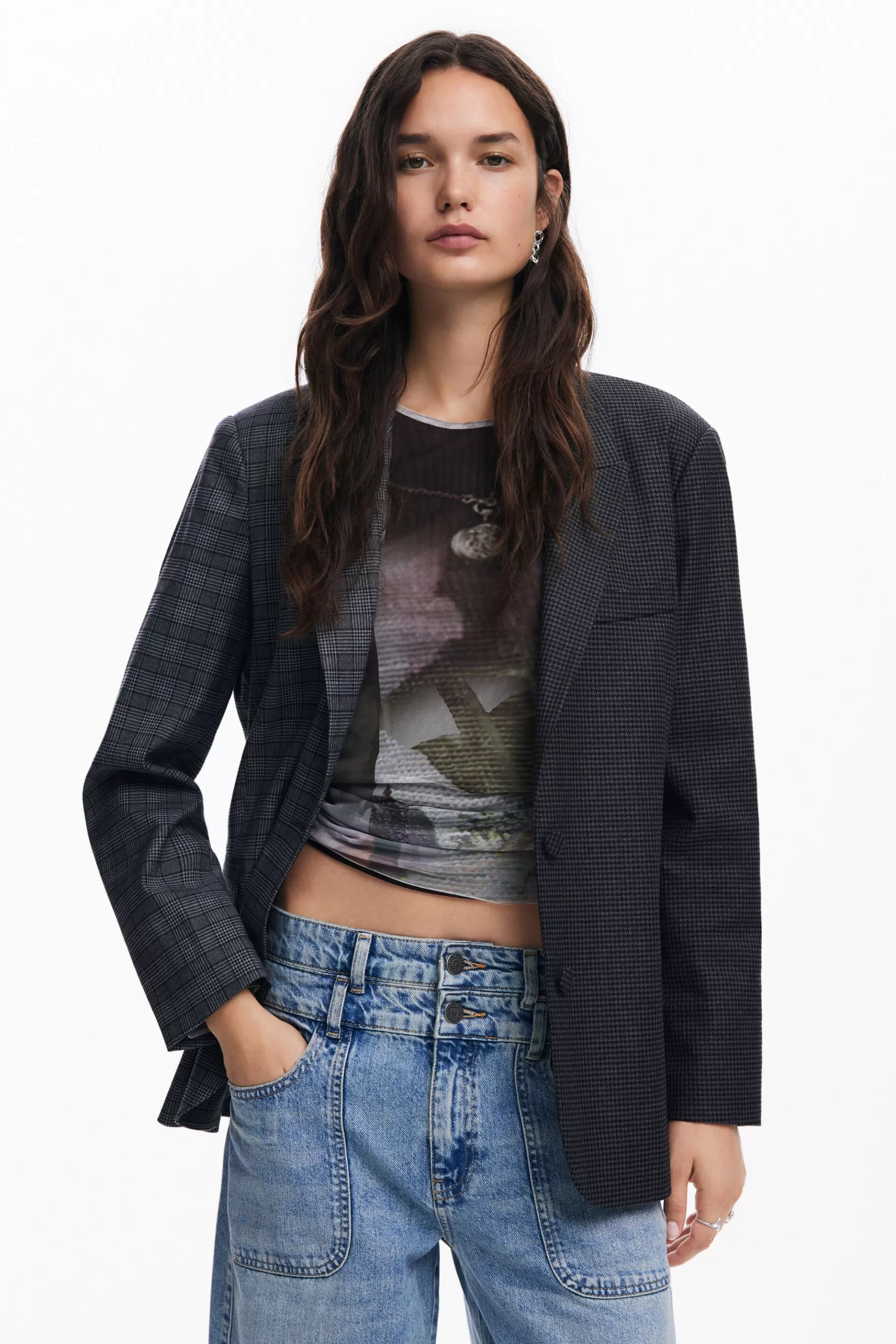 Desigual Blazer asimétrica*Mujer Abrigos Y Chaquetas