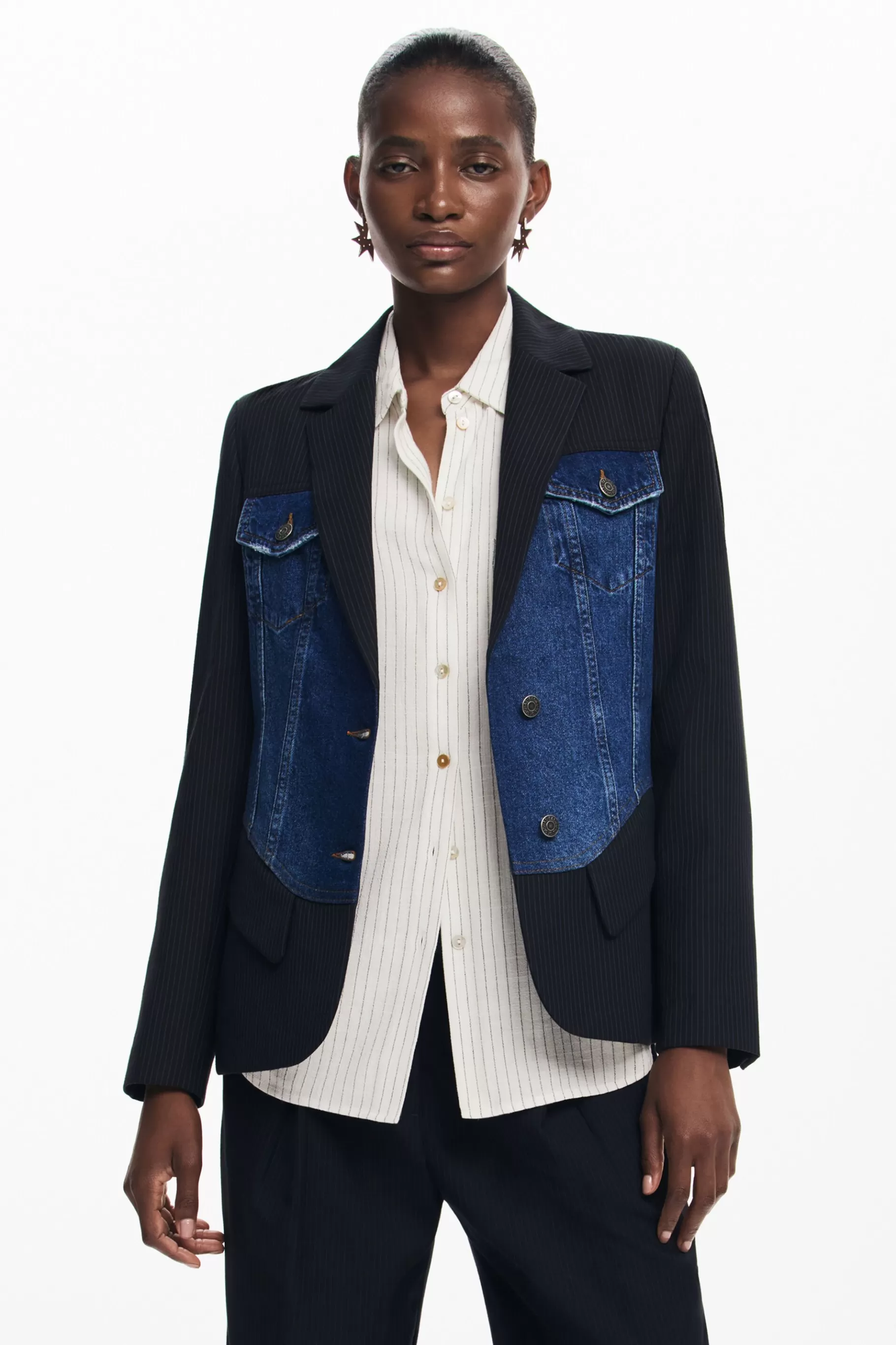 Desigual Blazer híbrida trucker*Mujer Abrigos Y Chaquetas