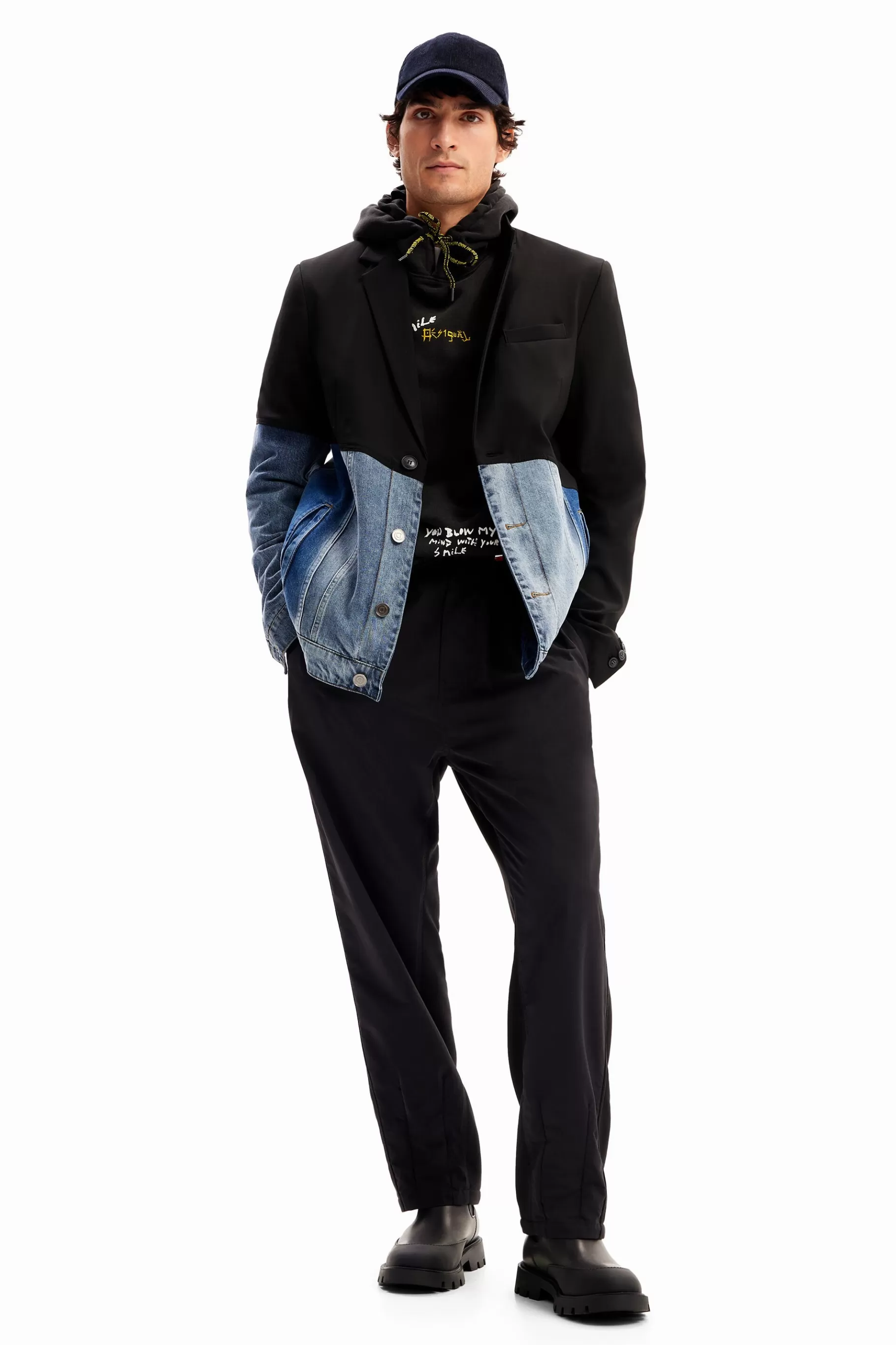 Desigual Blazer vaquera bimateria*Hombre Abrigos Y Chaquetas