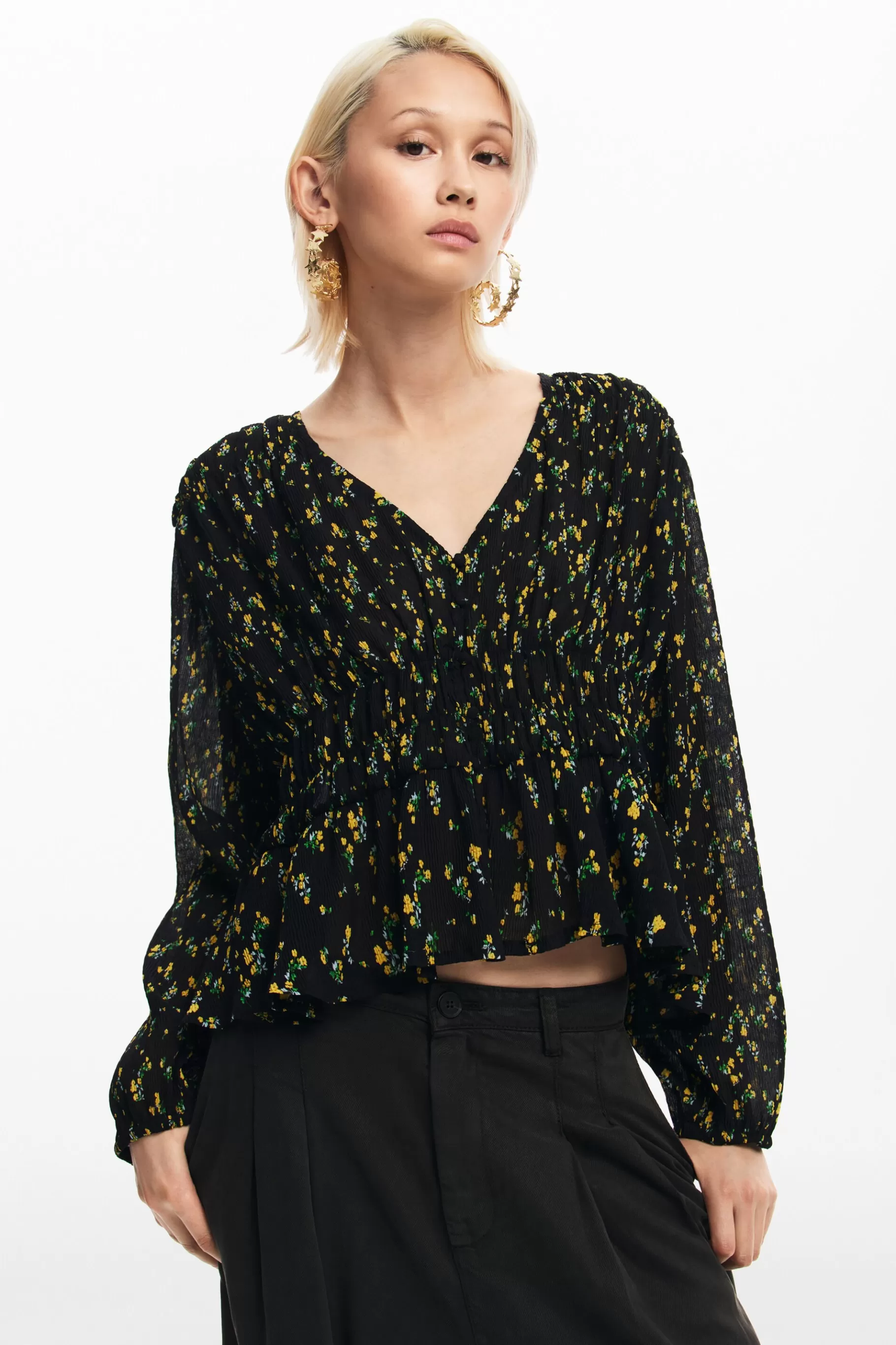 Desigual Blusa estampado flores*Mujer Camisas Y Blusas