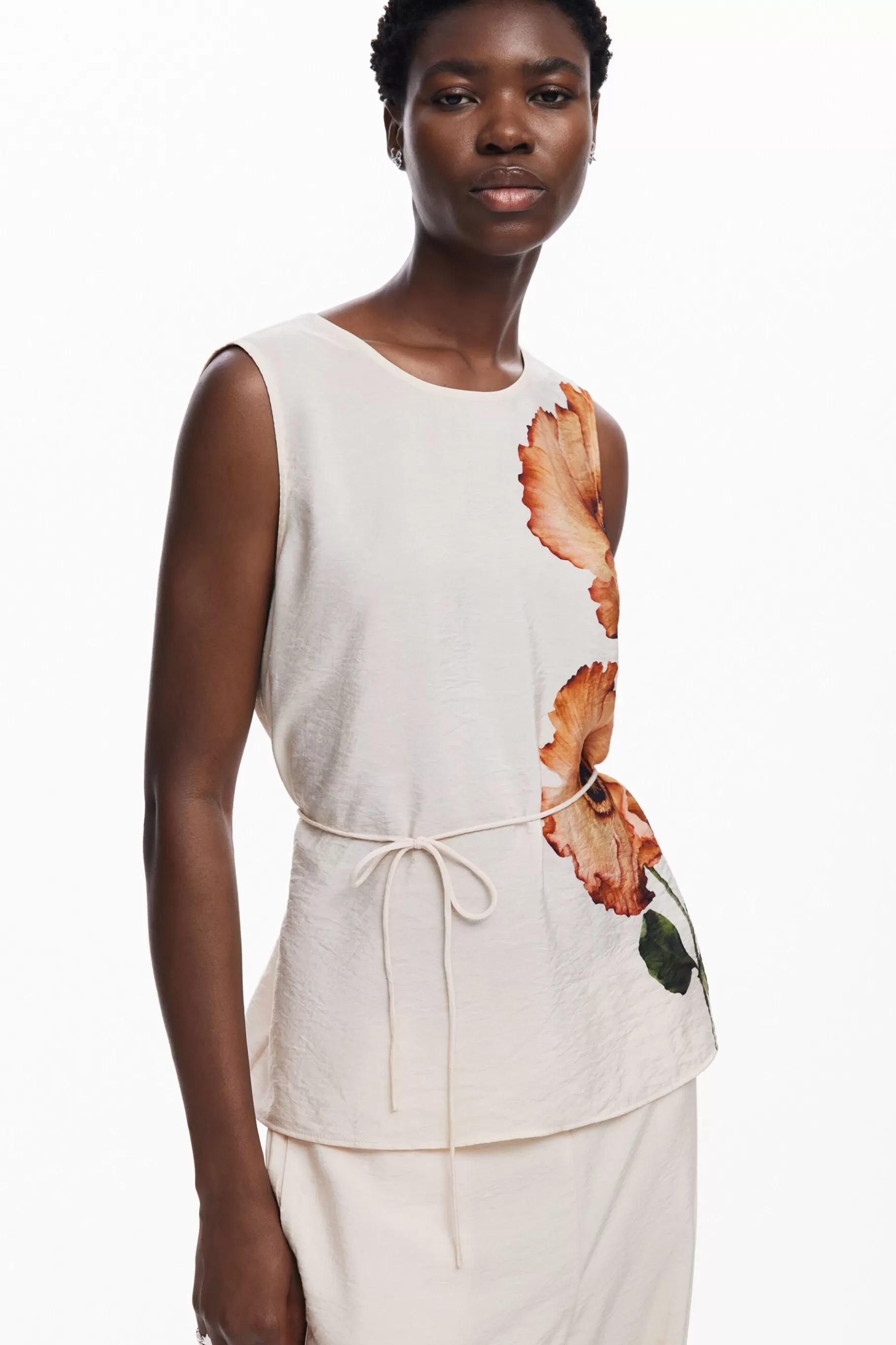 Desigual Blusa flor*Mujer Camisas Y Blusas