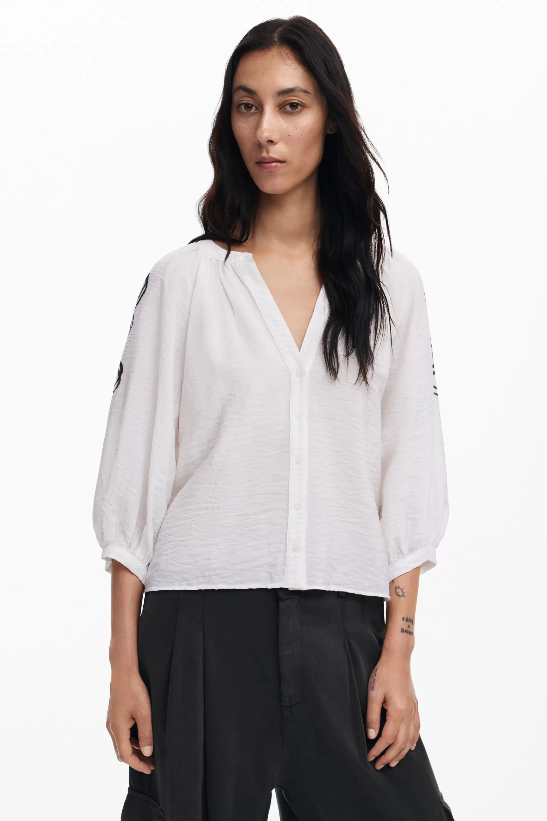 Desigual Blusa flores*Mujer Camisas Y Blusas