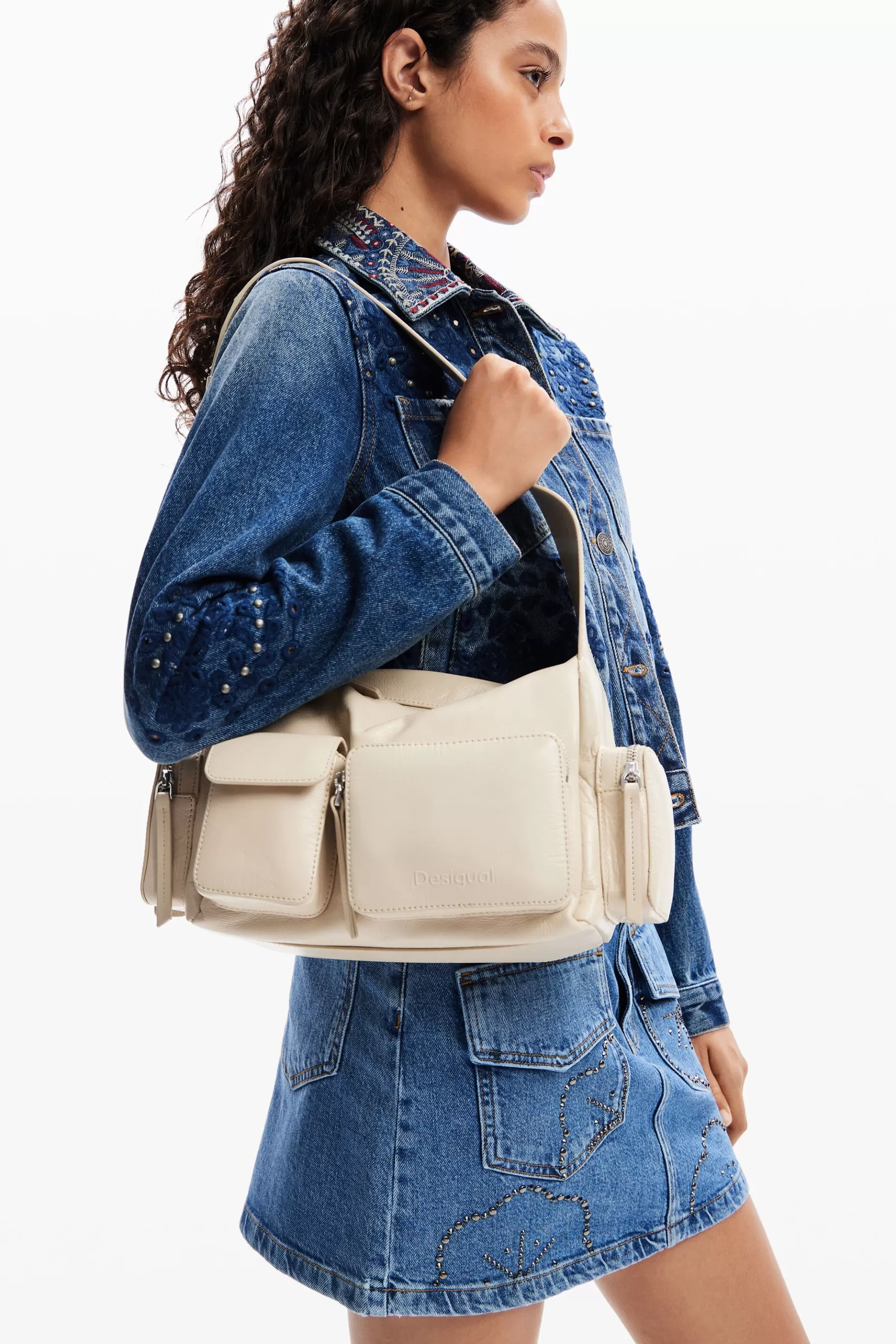 Desigual Bolso mediano piel bolsillos*Mujer Bolsos | Bolsos De Piel