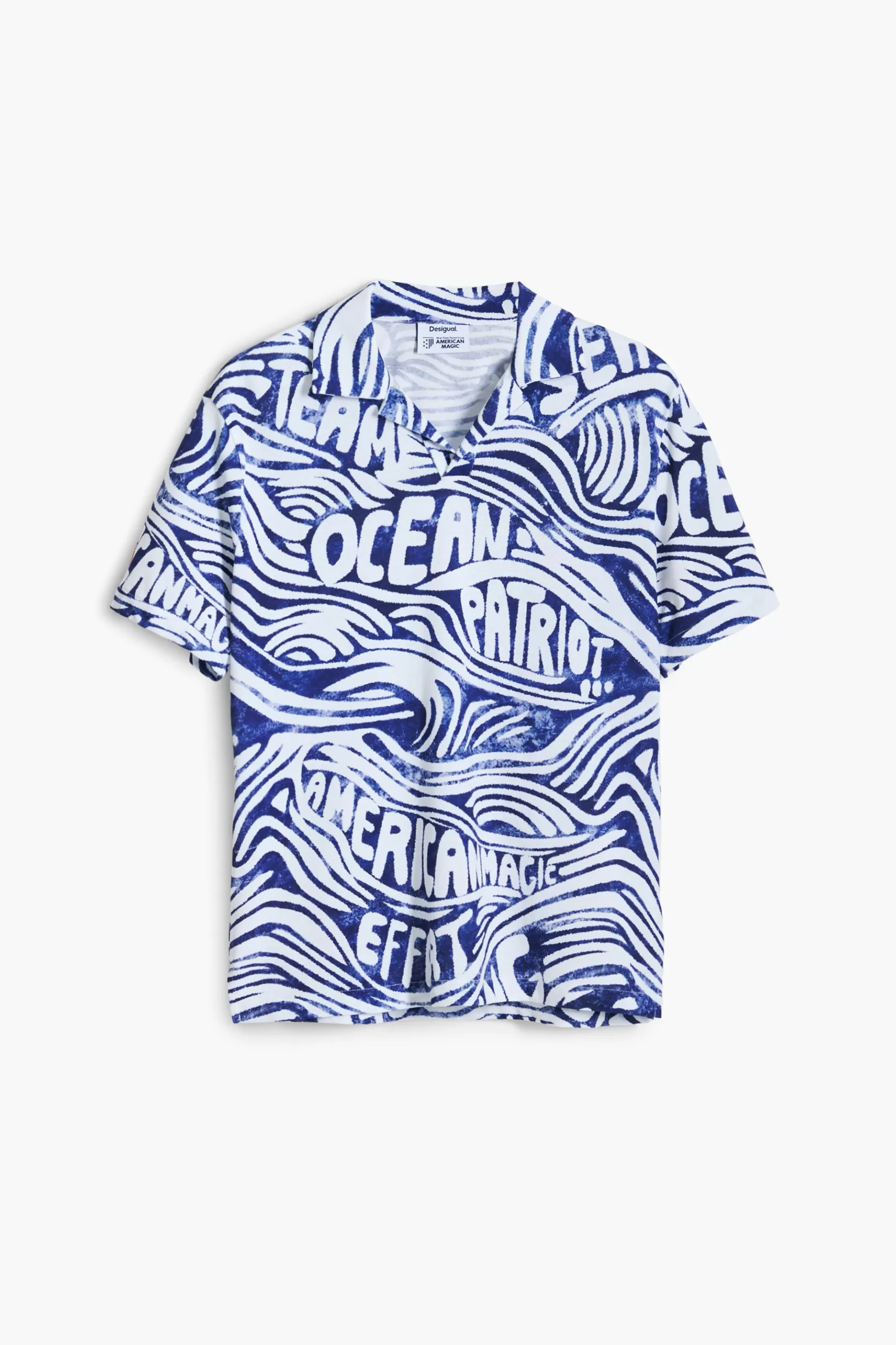 Desigual Camisa azul American Magic*Hombre Camisetas