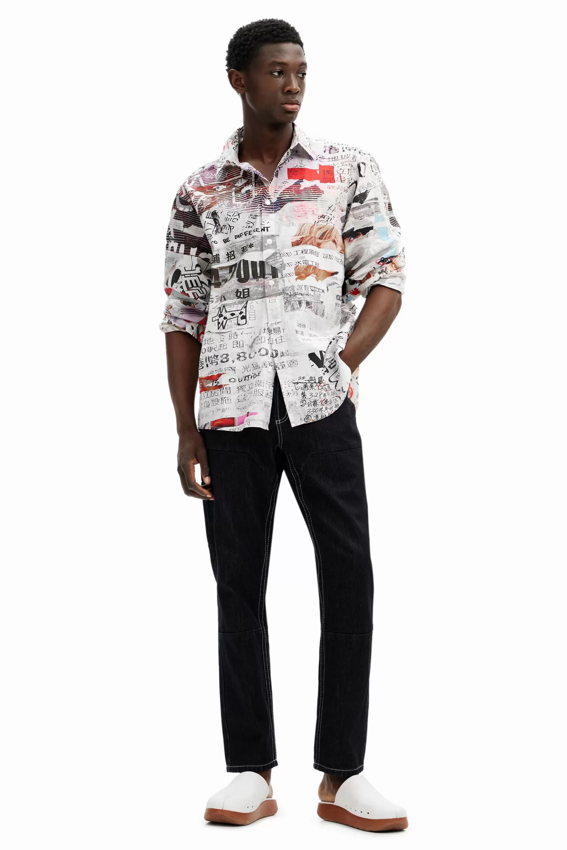 Desigual Camisa con diseño de prensa japonesa*Hombre Camisetas | Camisas