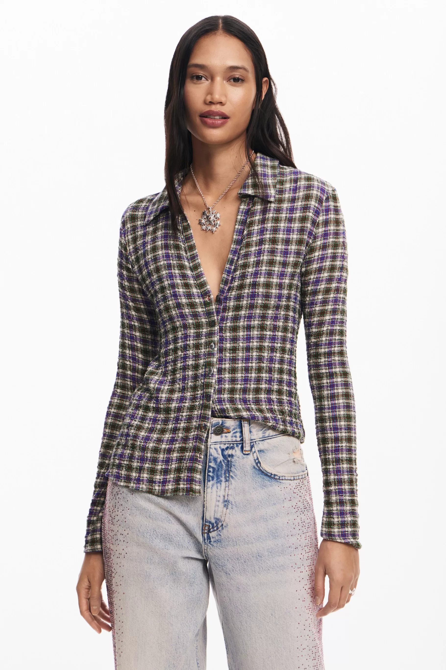 Desigual Camisa de cuadros*Mujer Camisas Y Blusas