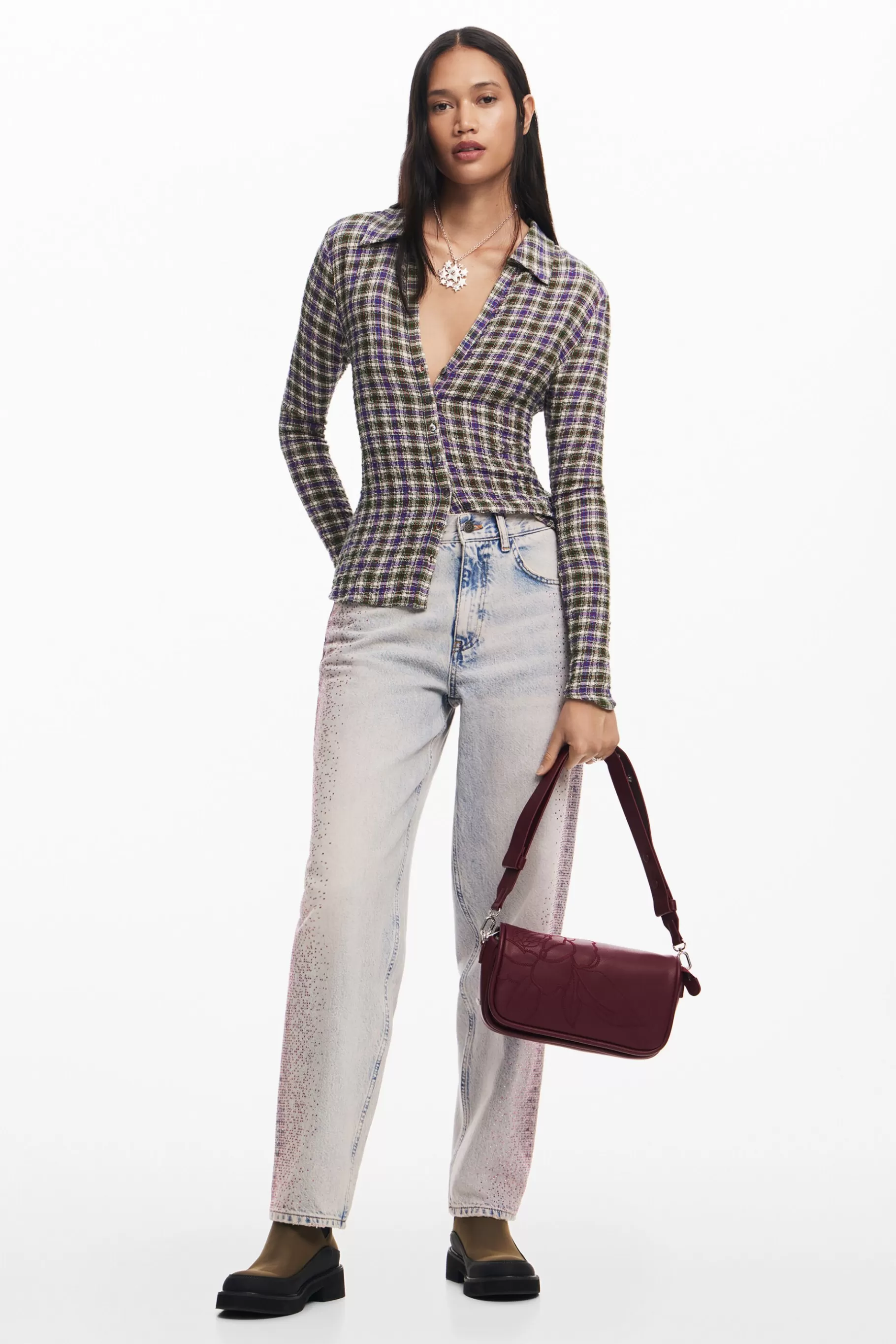 Desigual Camisa de cuadros*Mujer Camisas Y Blusas