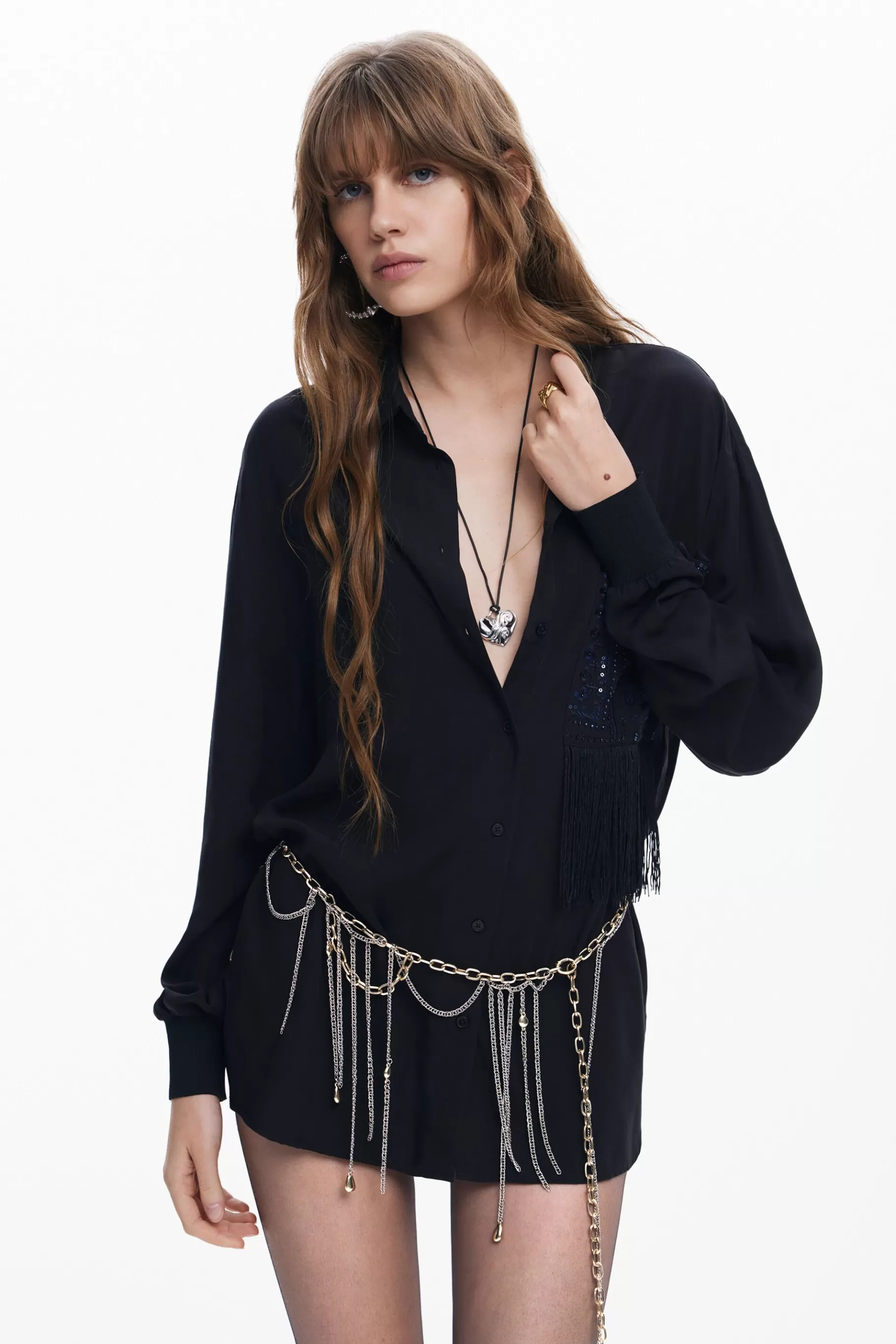 Desigual Camisa detallle bolsillo*Mujer Camisas Y Blusas