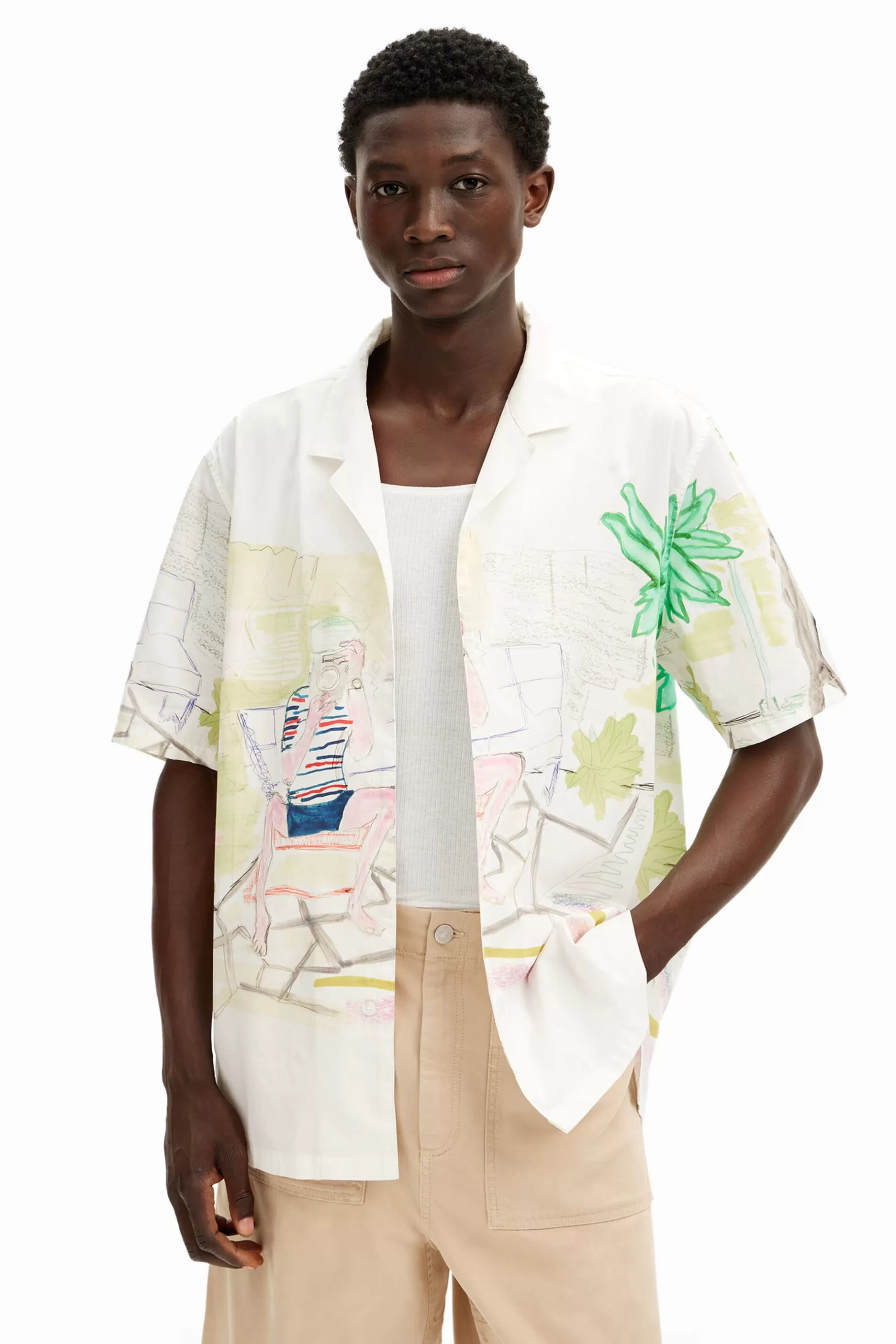 Desigual Camisa estampado acuarela*Hombre Camisetas | Camisas