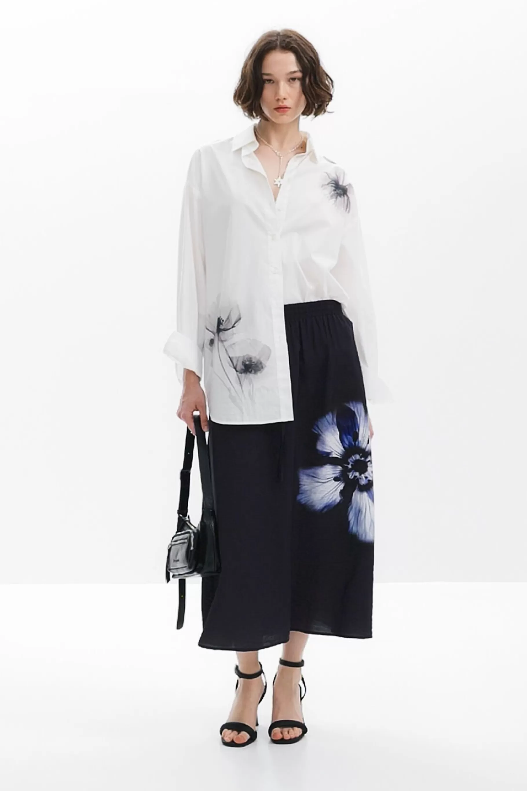 Desigual Camisa estampado amapolas*Mujer Camisas Y Blusas