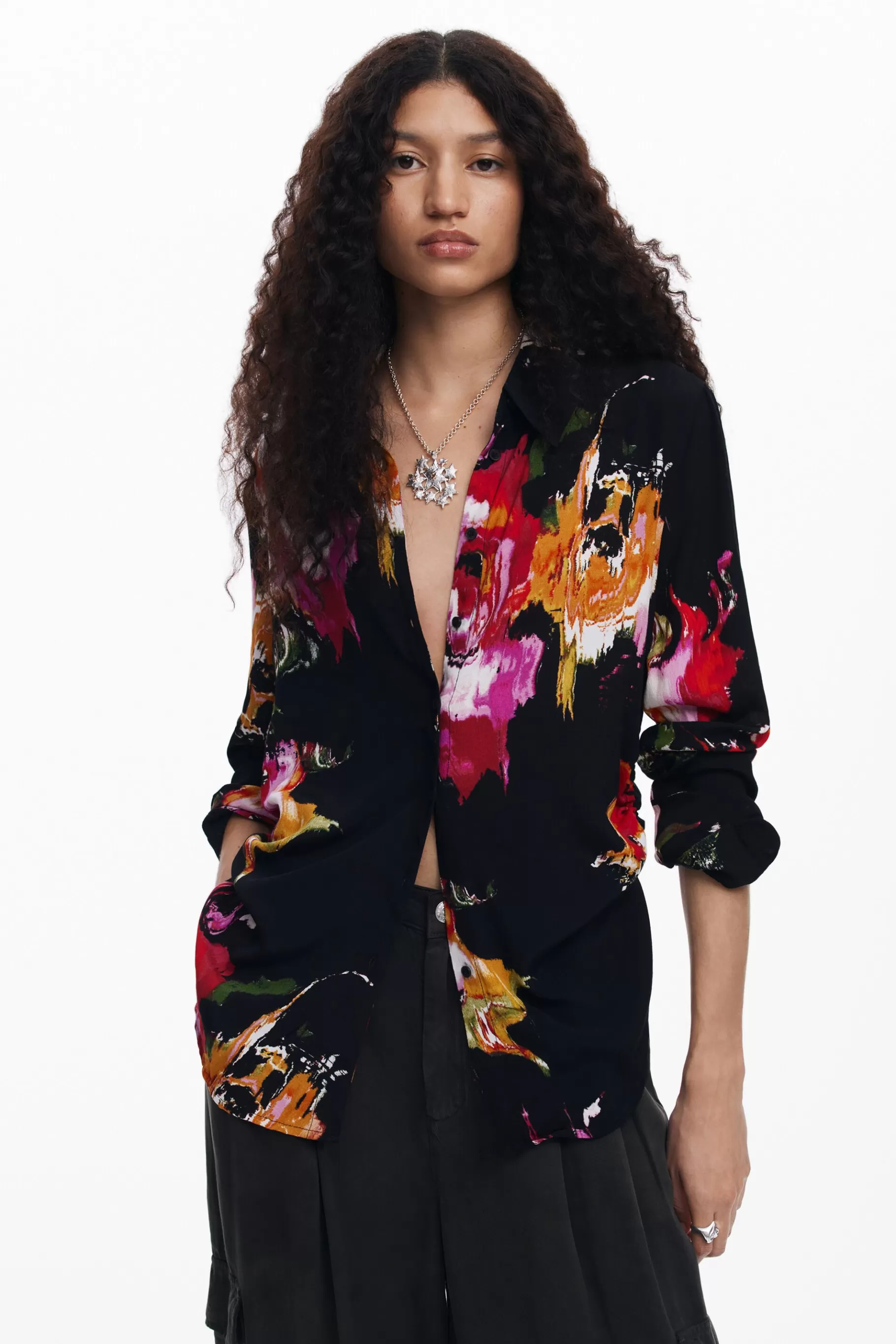Desigual Camisa estampado flores*Mujer Camisas Y Blusas