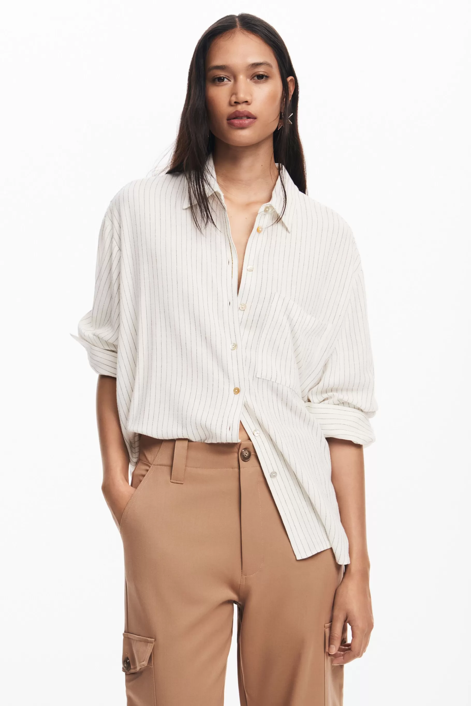 Desigual Camisa estampado rayas*Mujer Camisas Y Blusas