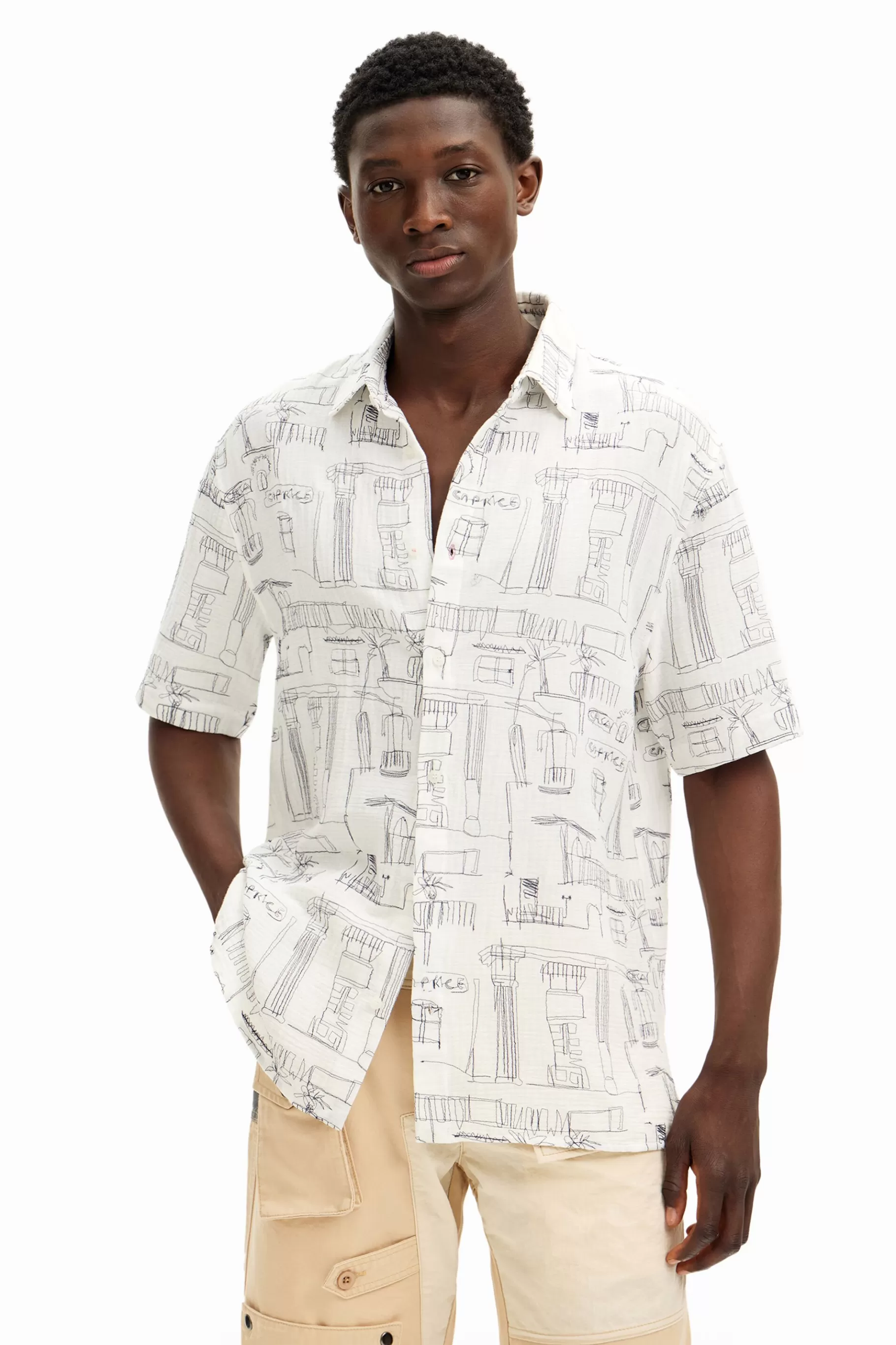 Desigual Camisa ilustraciones columnas*Hombre Camisetas | Camisas