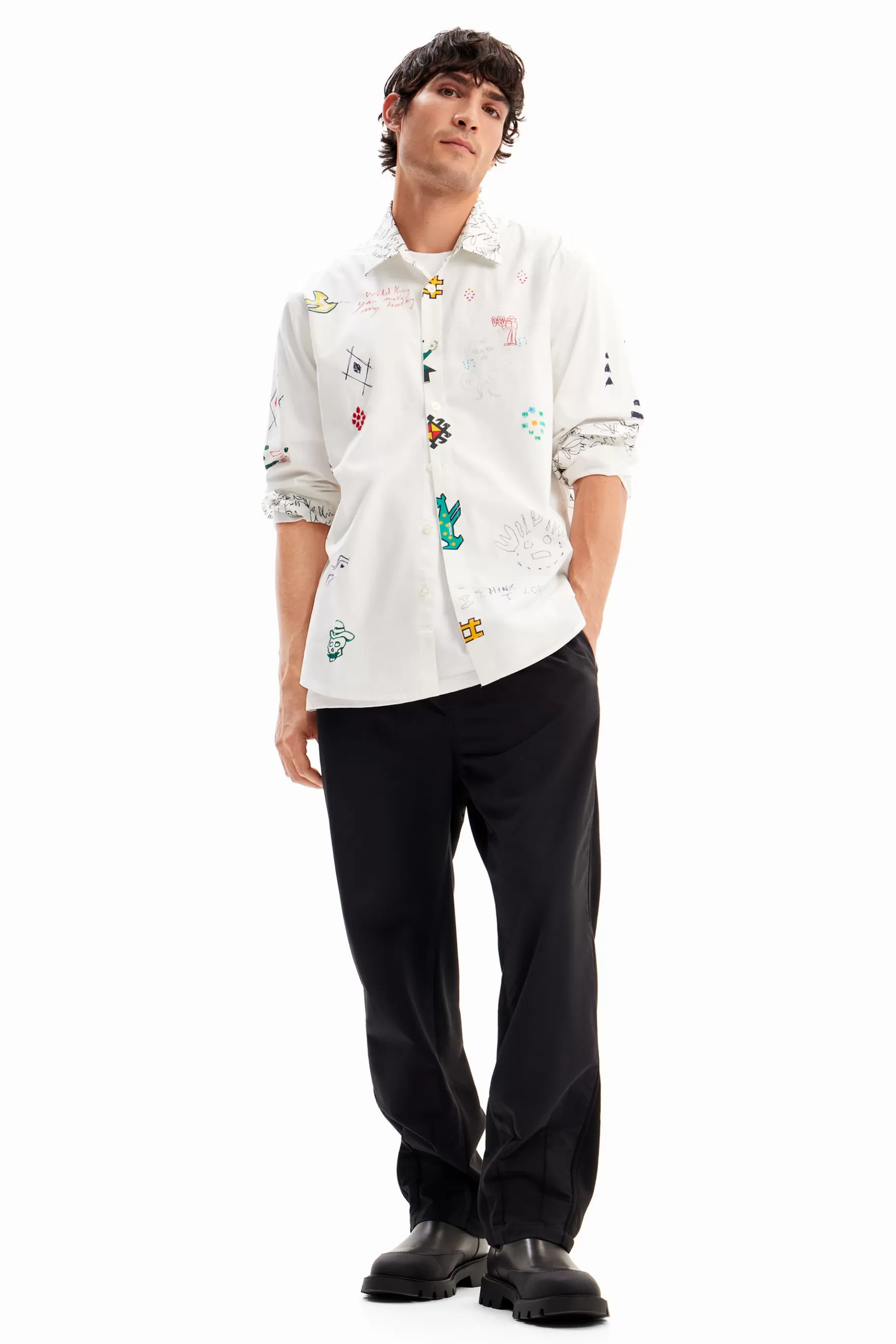 Desigual Camisa ilustrada mensajes*Hombre Camisetas | Camisas