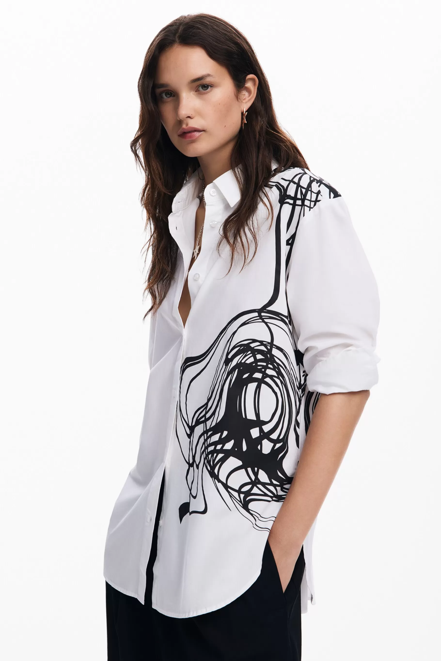 Desigual Camisa oversize M.Christian Lacroix*Mujer Camisas Y Blusas