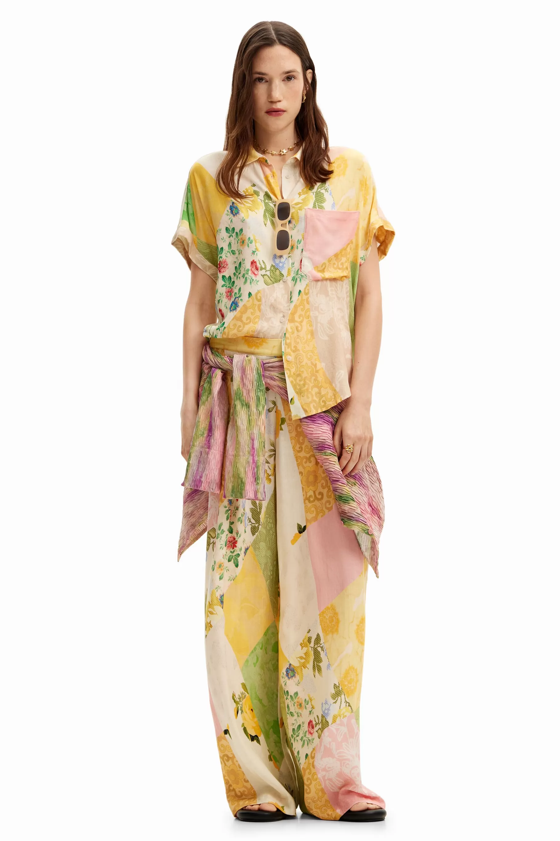 Desigual Camisa parcheado floral*Mujer Camisas Y Blusas