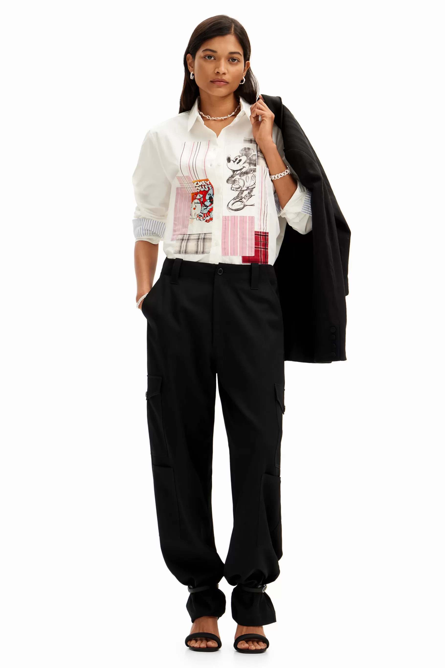 Desigual Camisa patch Mickey Mouse*Mujer Camisas Y Blusas