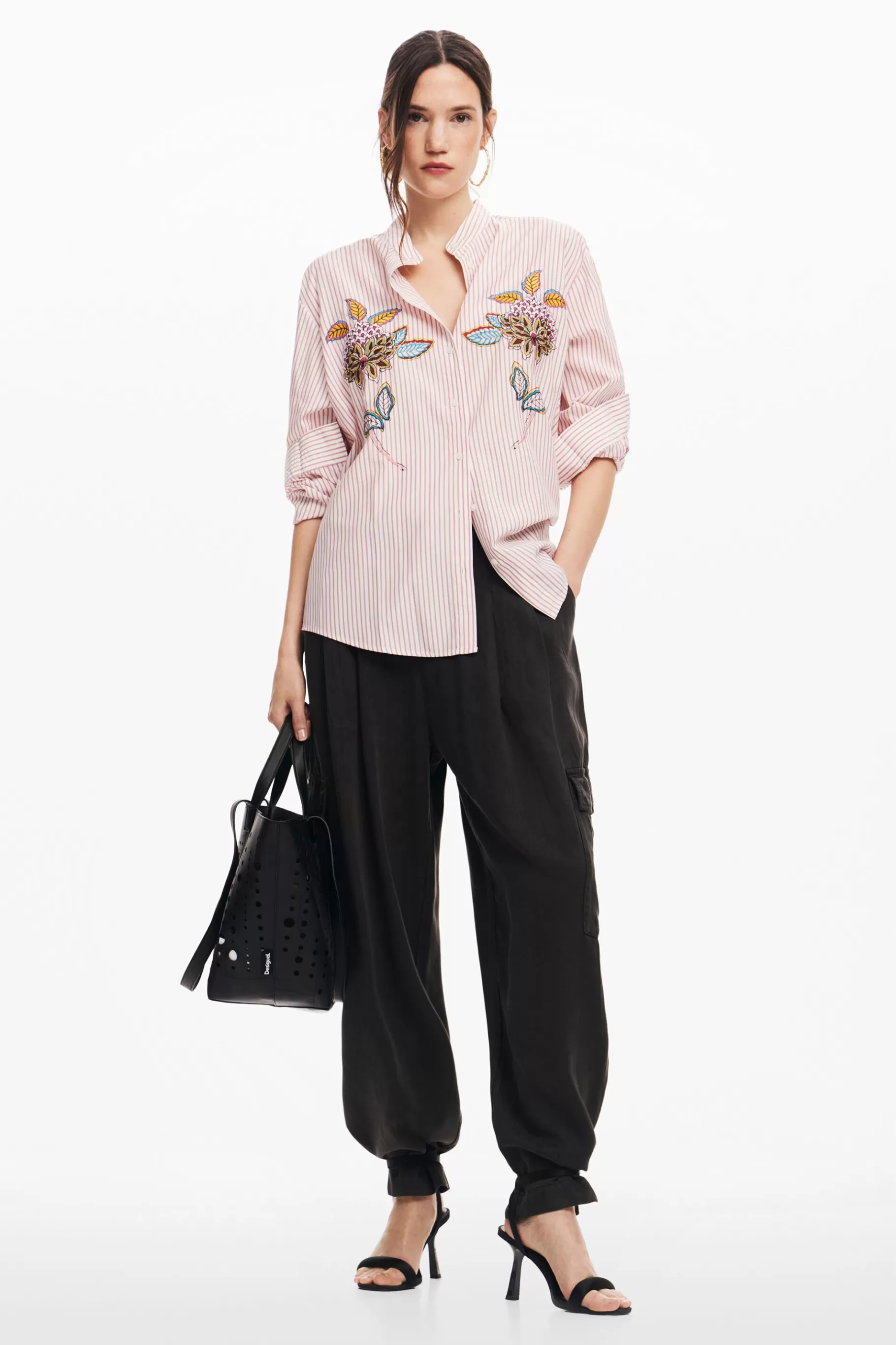 Desigual Camisa rayas flores*Mujer Camisas Y Blusas