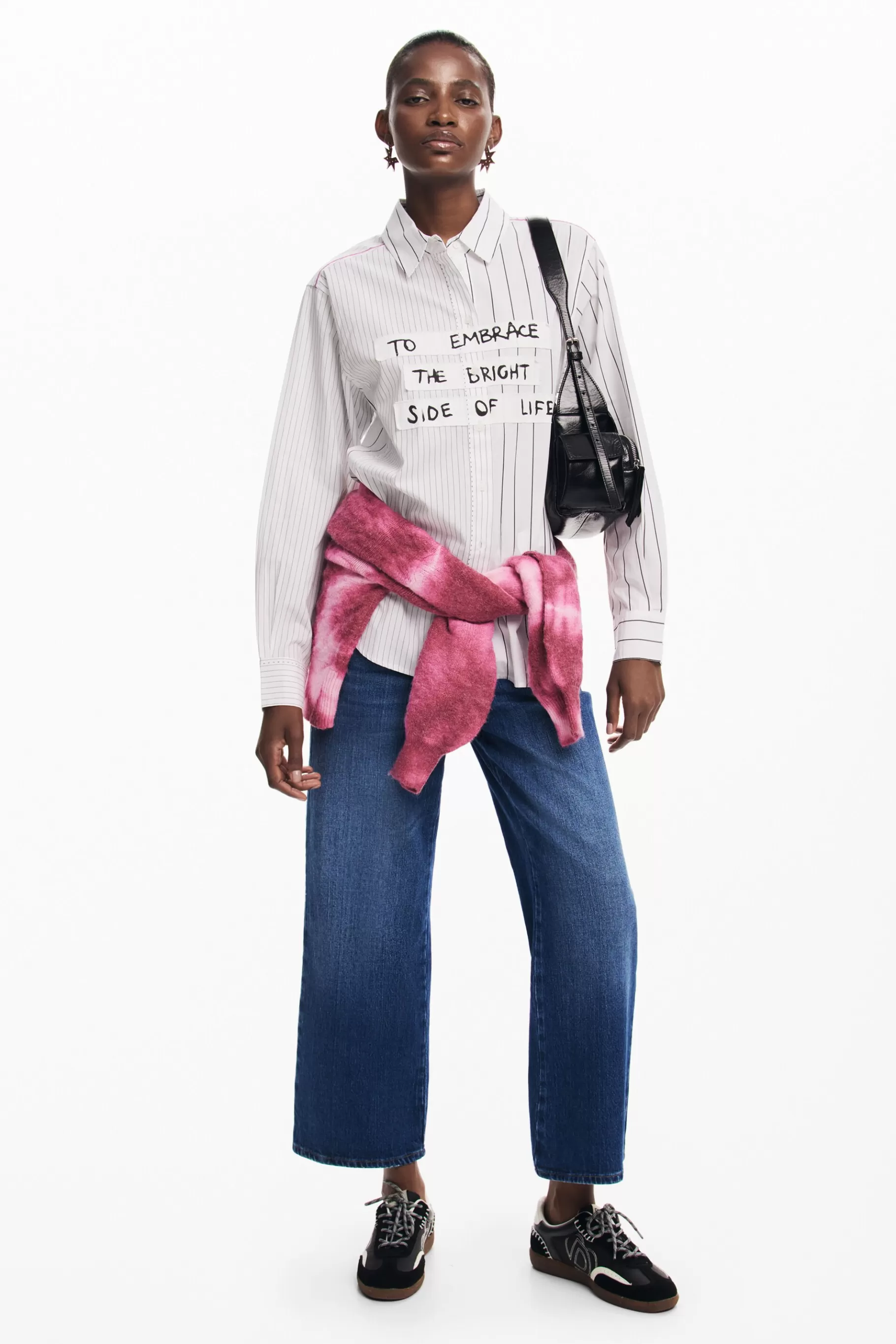 Desigual Camisa rayas frase*Mujer Camisas Y Blusas