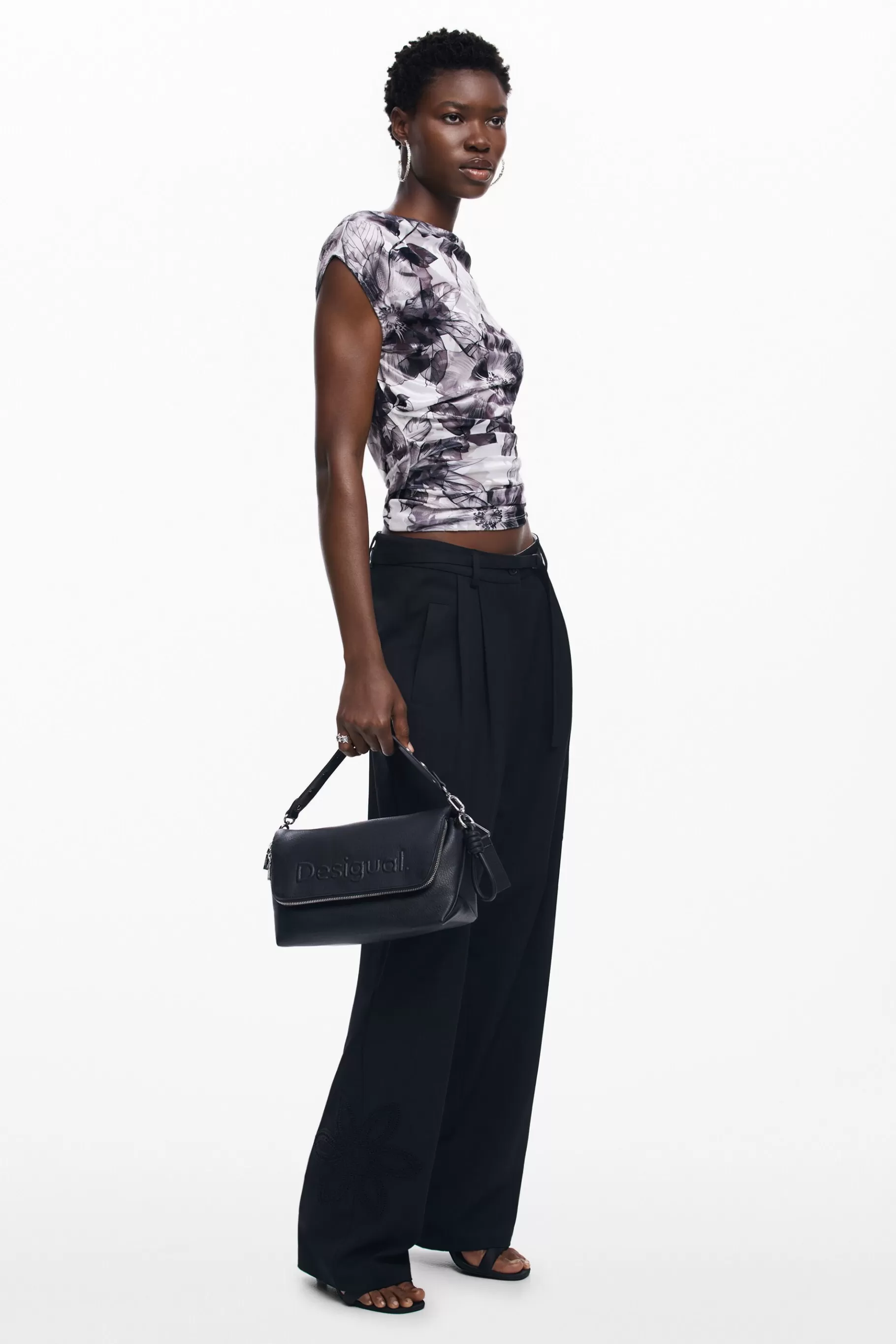 Desigual Camiseta asimétrica flores*Mujer Camisas Y Blusas | Camisetas