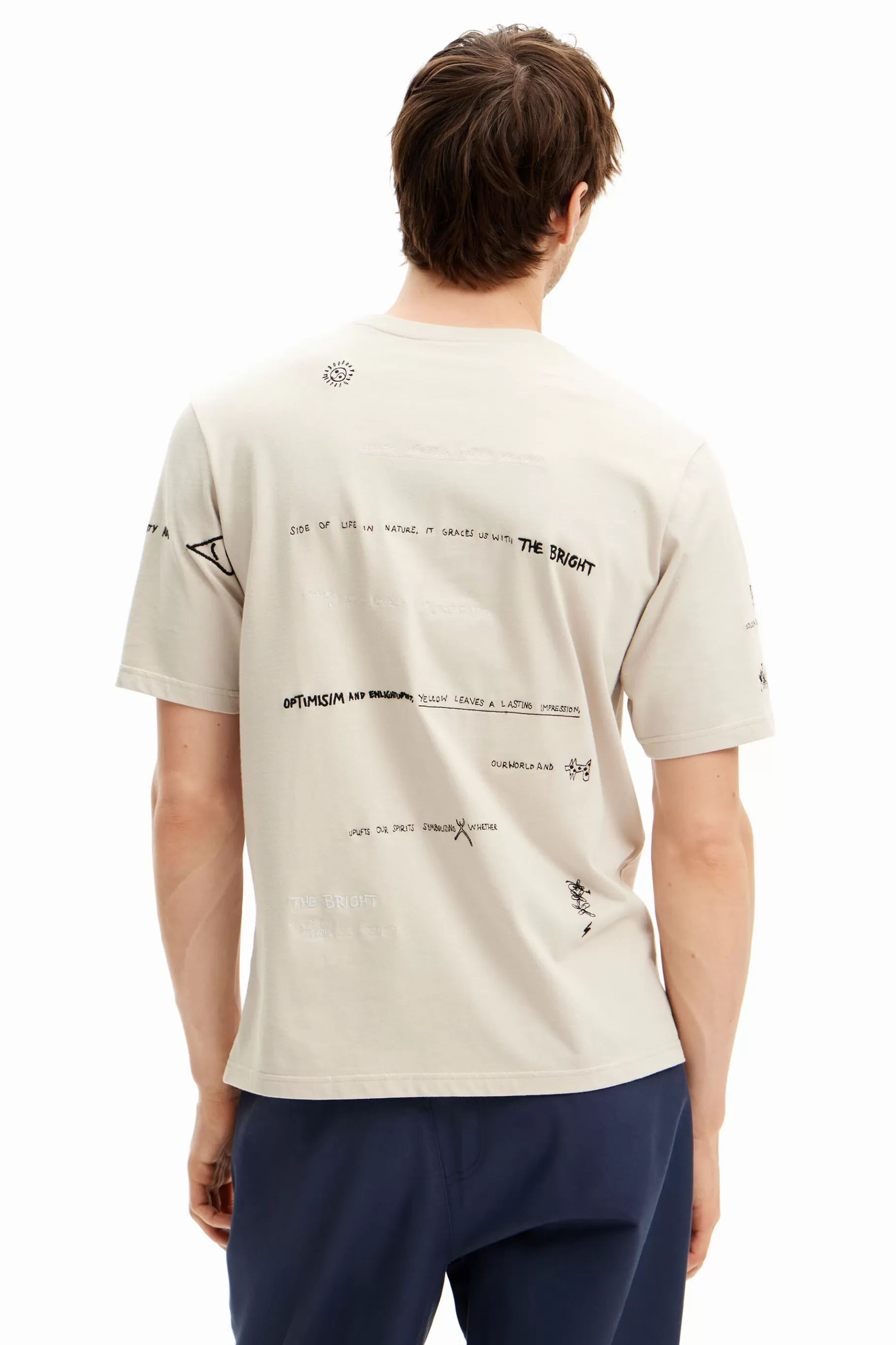 Desigual Camiseta de manga corta con diseño de lettering*Hombre Camisetas