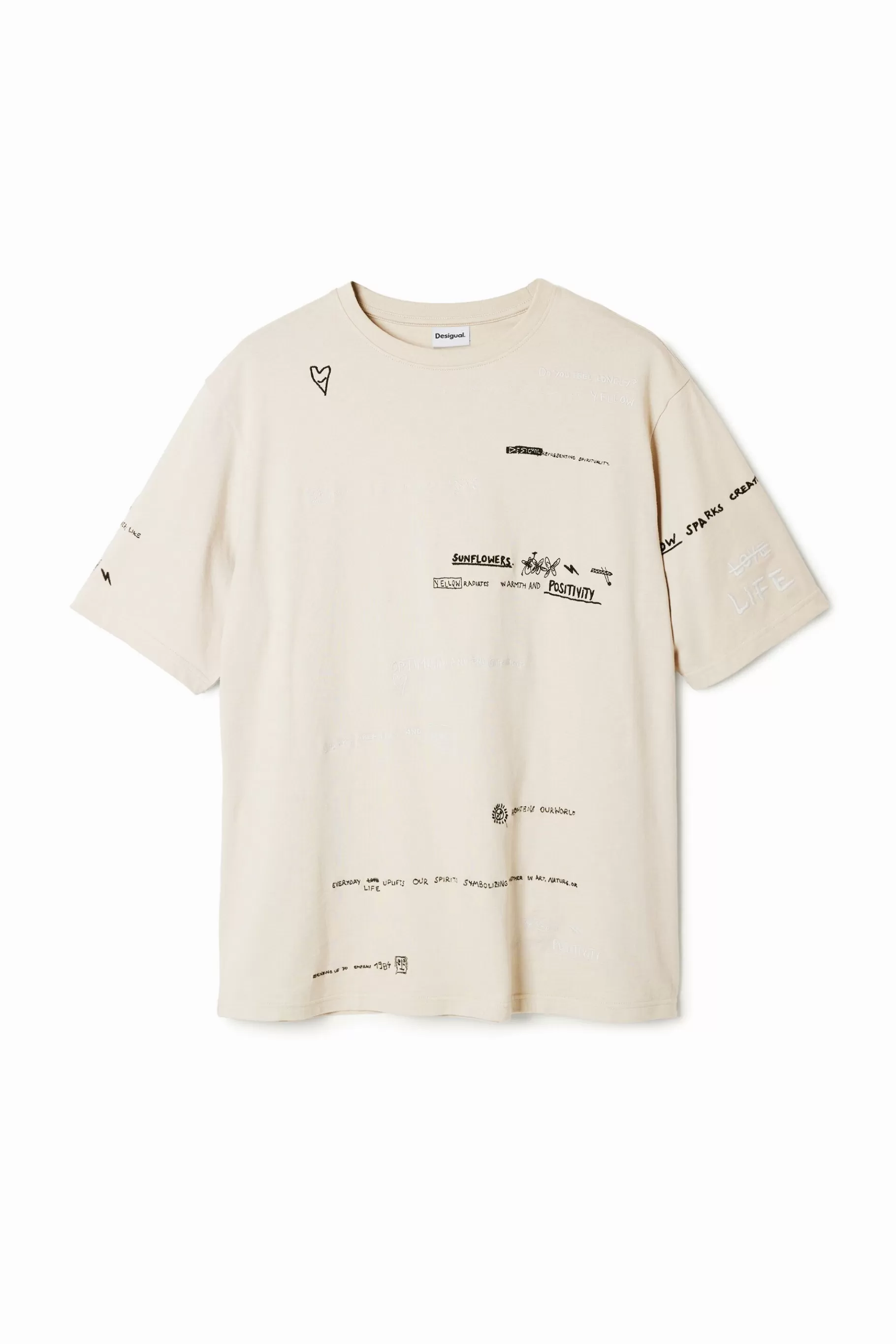 Desigual Camiseta de manga corta con diseño de lettering*Hombre Camisetas