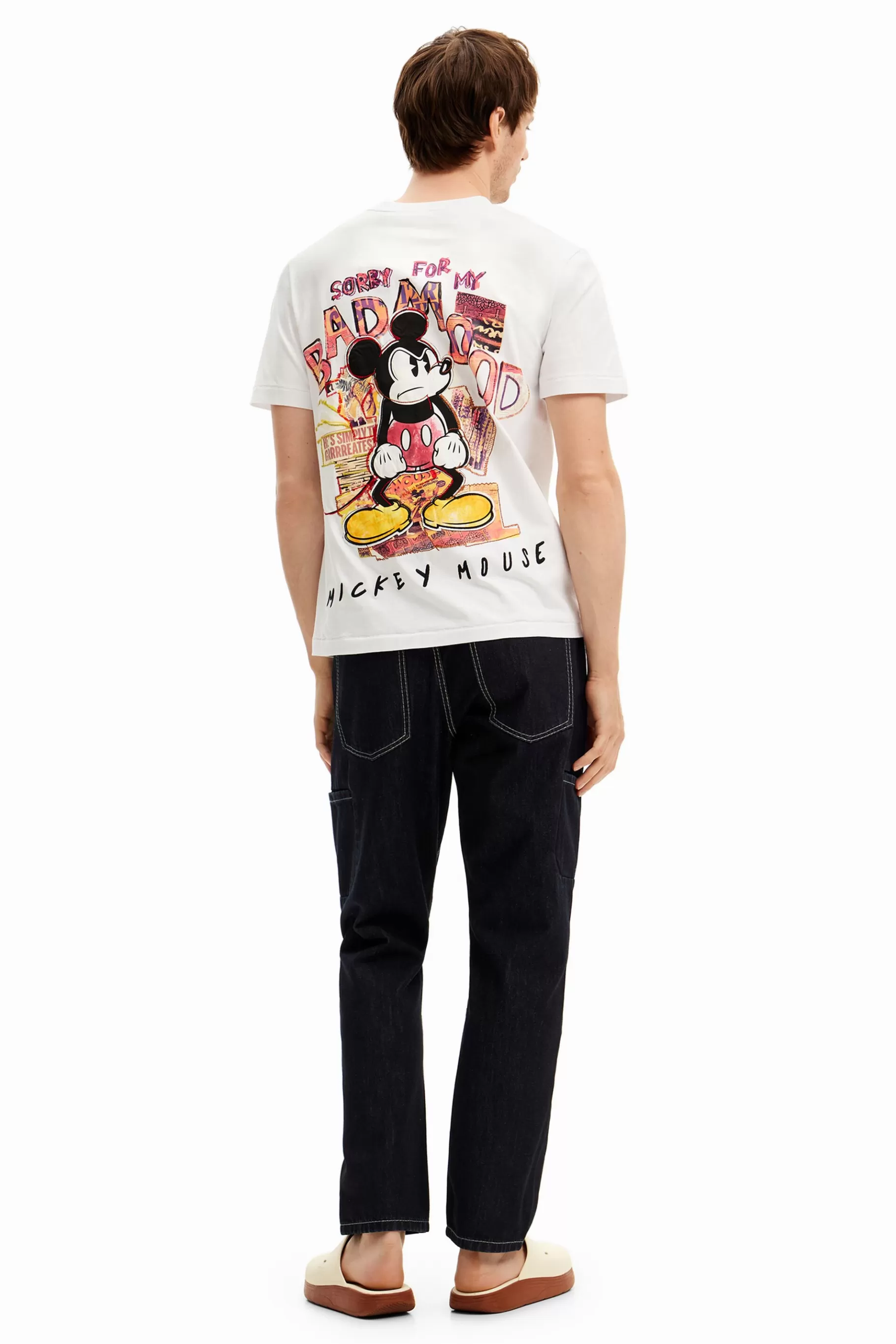 Desigual Camiseta de manga corta Mickey Mouse y frase*Hombre Camisetas