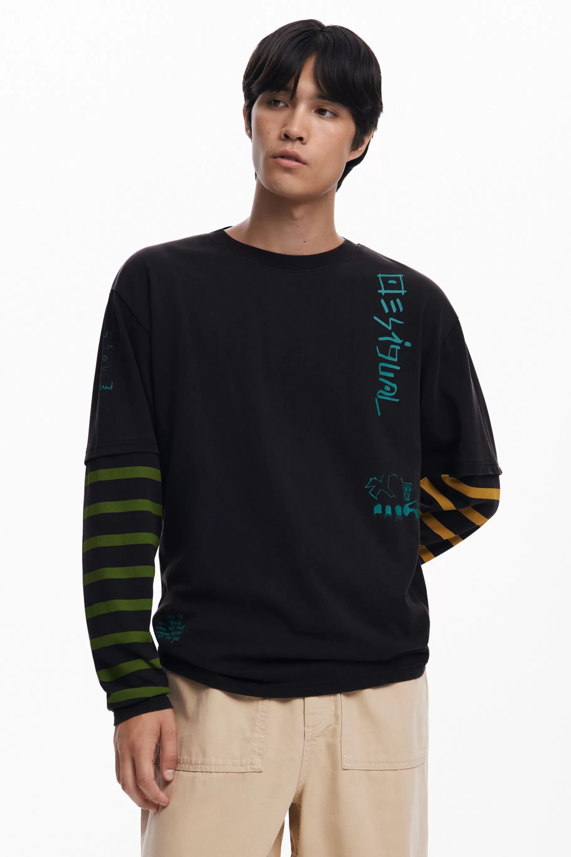 Desigual Camiseta doble manga*Hombre Camisetas