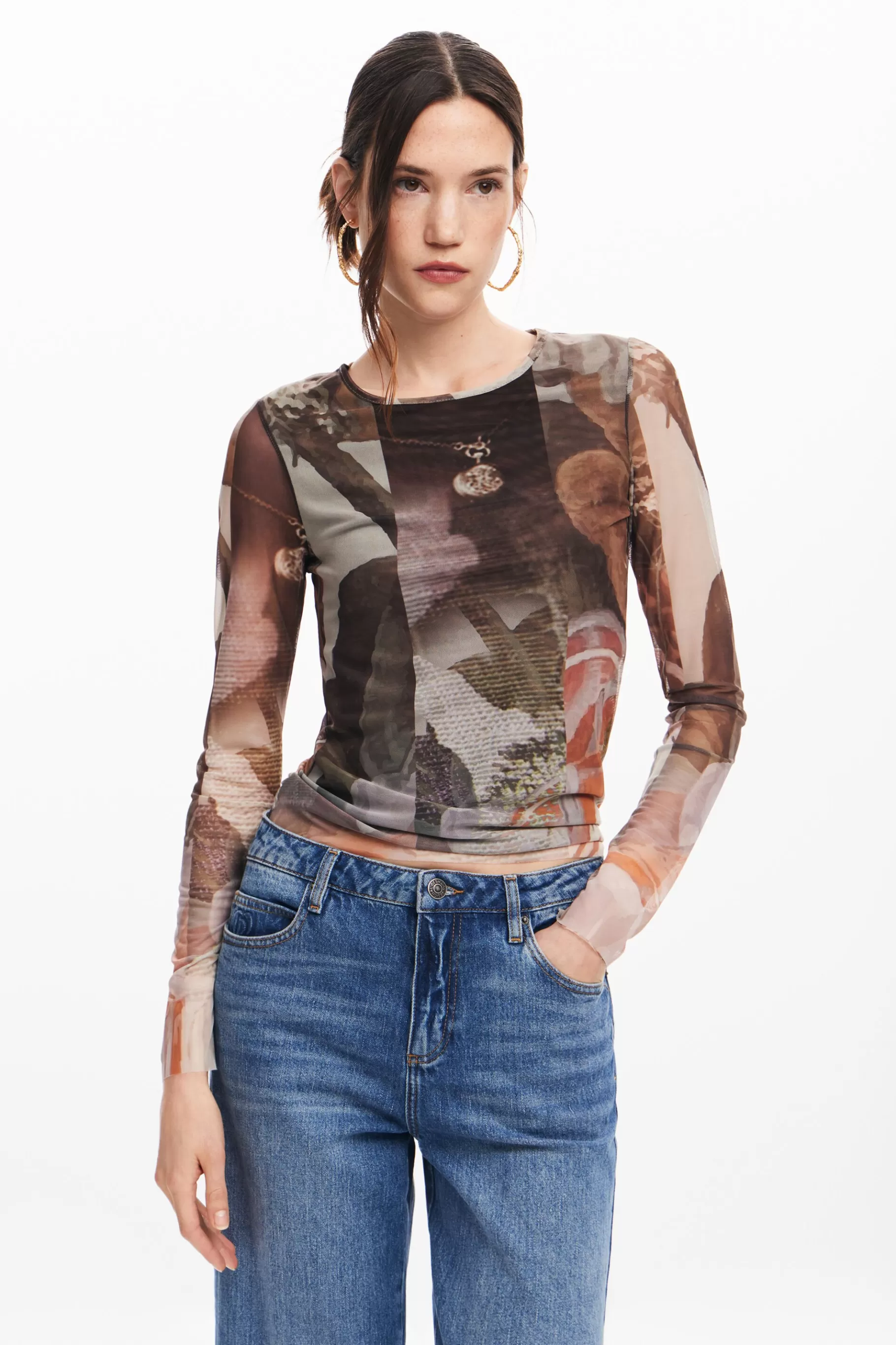 Desigual Camiseta estampado flores*Mujer Camisas Y Blusas | Camisetas
