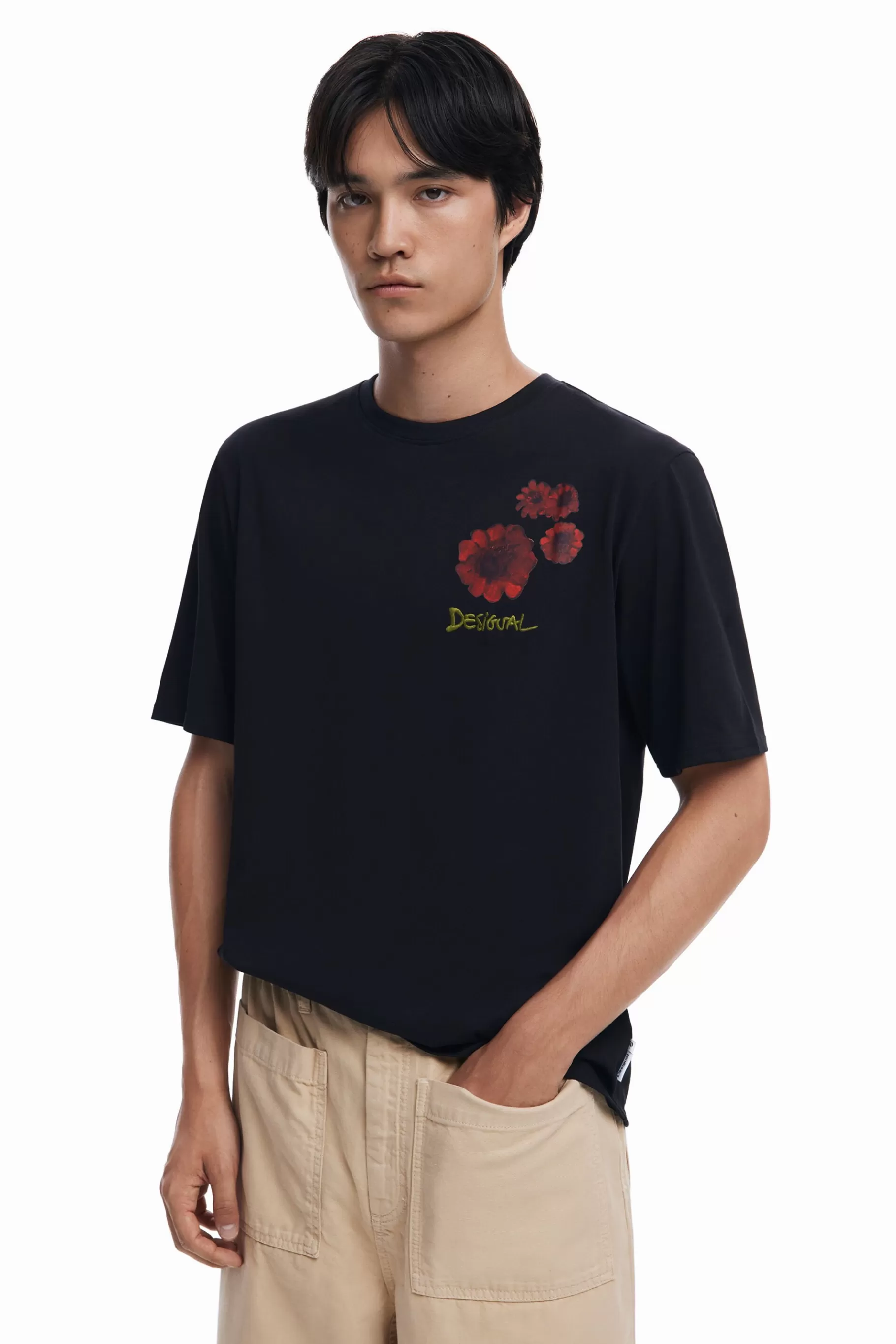 Desigual Camiseta estampado flores*Hombre Camisetas