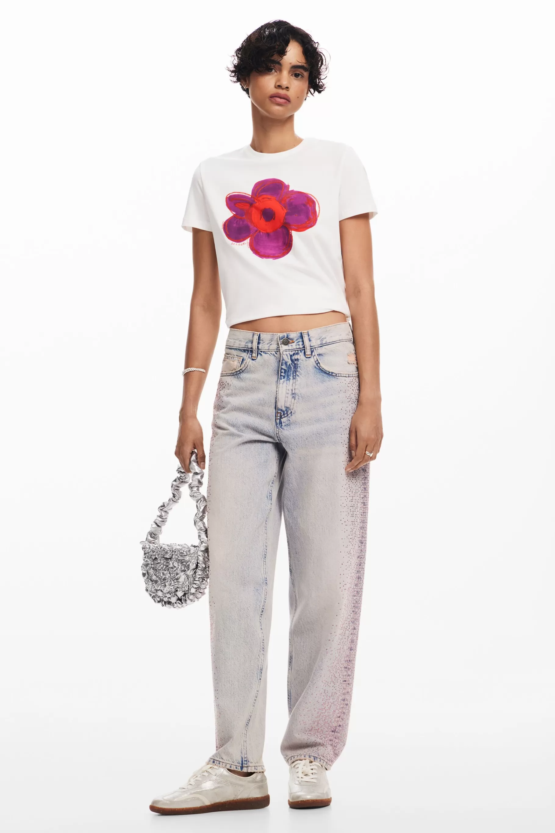 Desigual Camiseta flor*Mujer Camisas Y Blusas | Camisetas