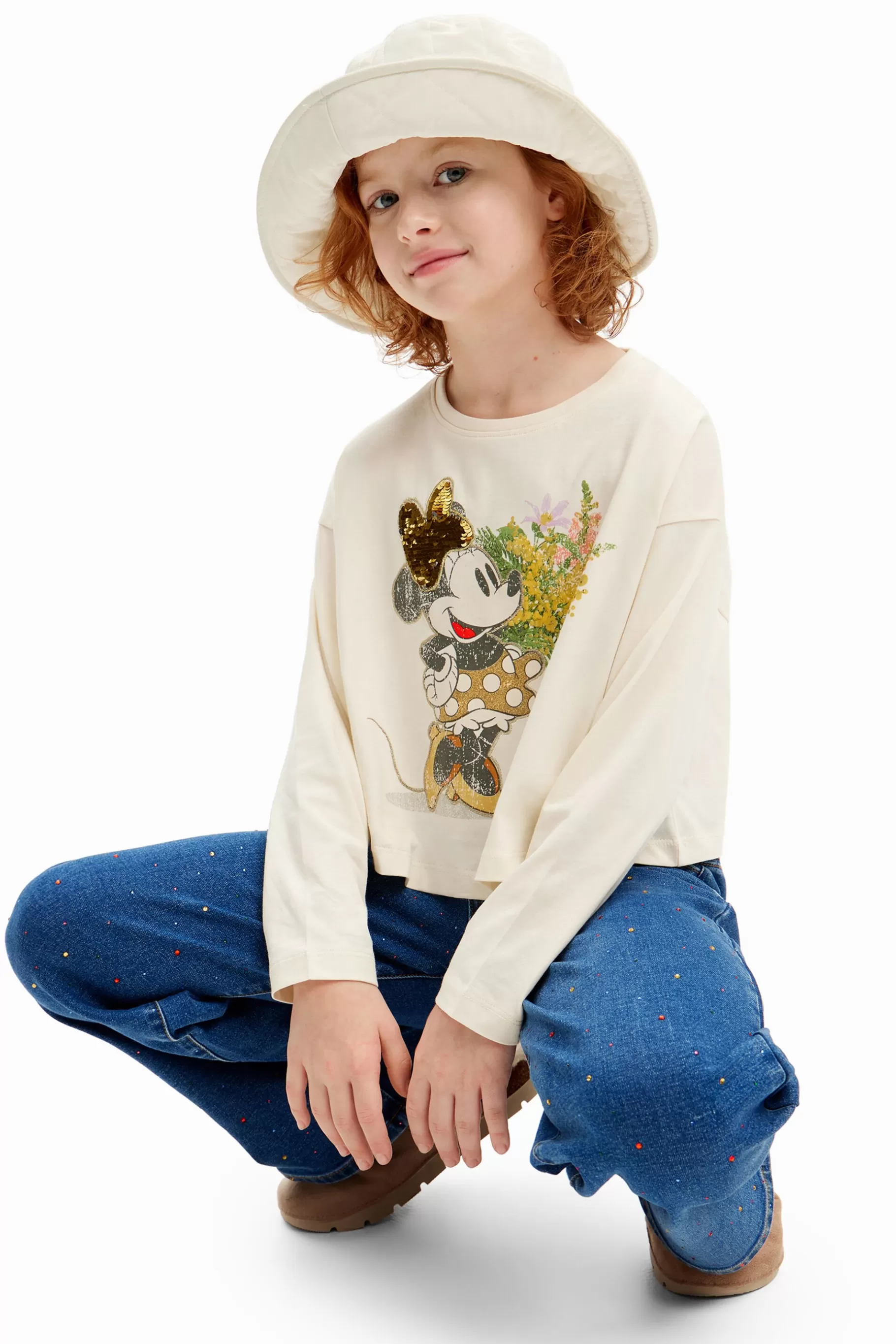 Desigual Camiseta flores Minnie Mouse* Camisetas Y Camisas