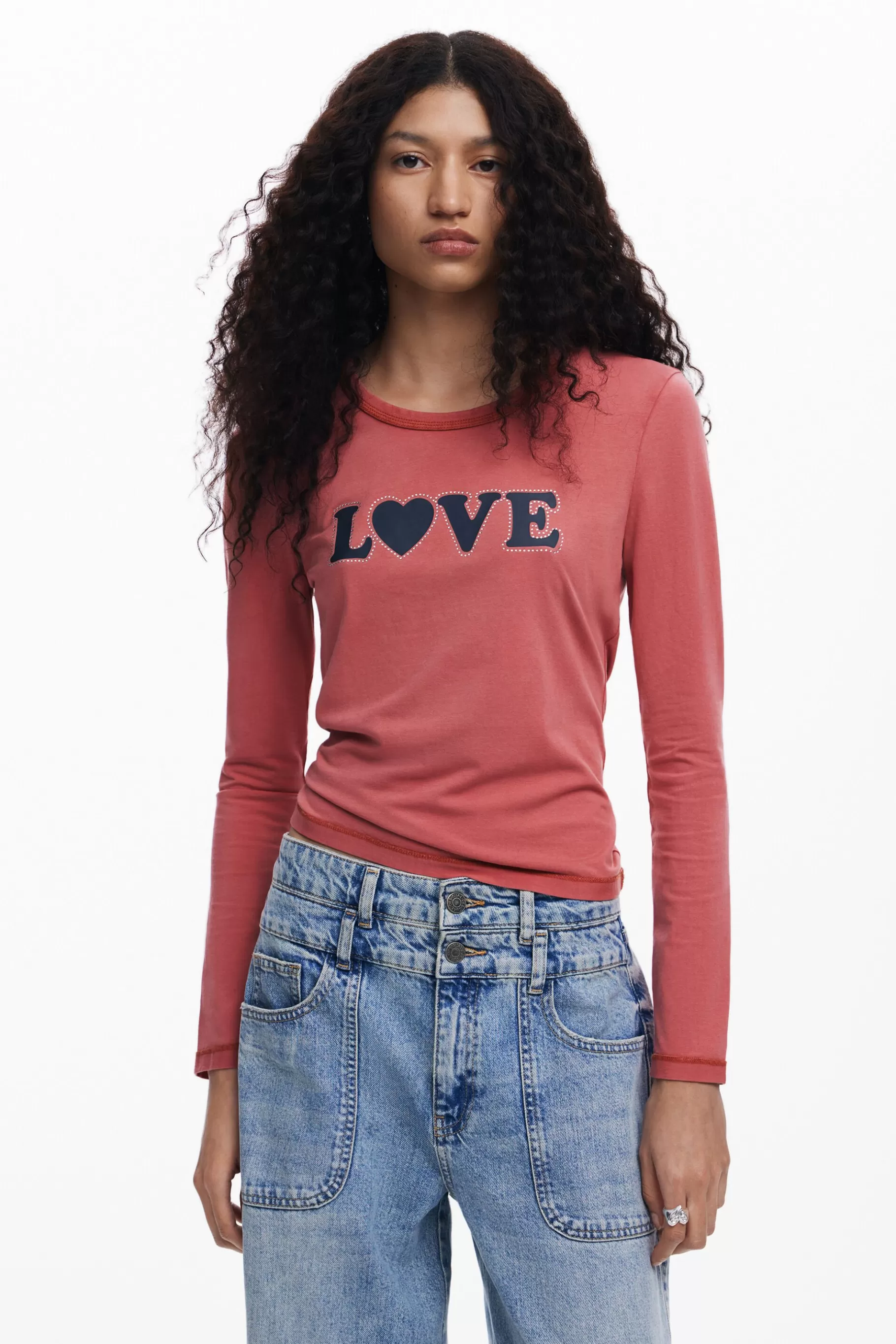 Desigual Camiseta I Love *Mujer Camisas Y Blusas | Camisetas