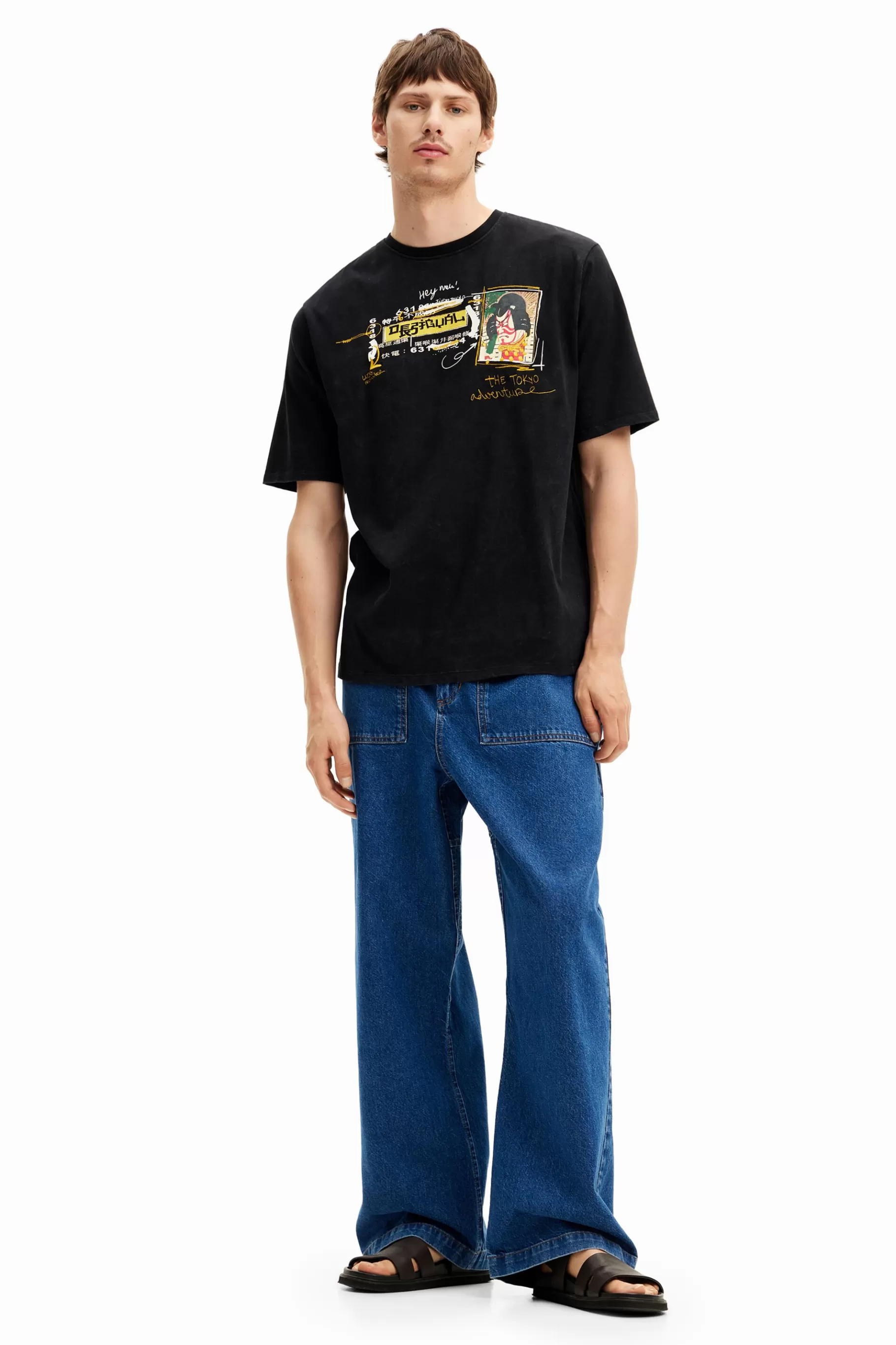 Desigual Camiseta ilustración estilo japonés*Hombre Camisetas