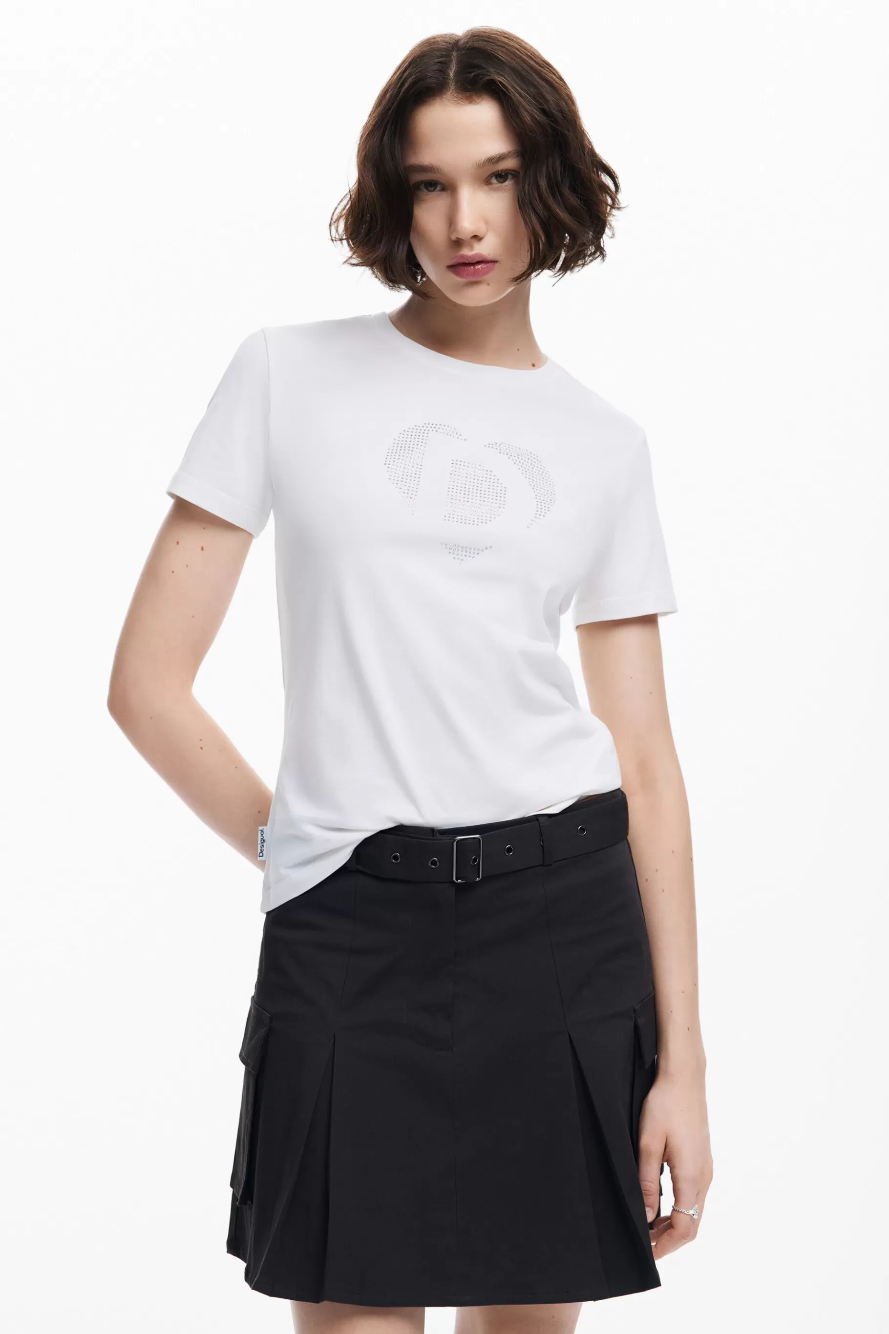 Desigual Camiseta imagotipo strass*Mujer Camisas Y Blusas | Camisetas