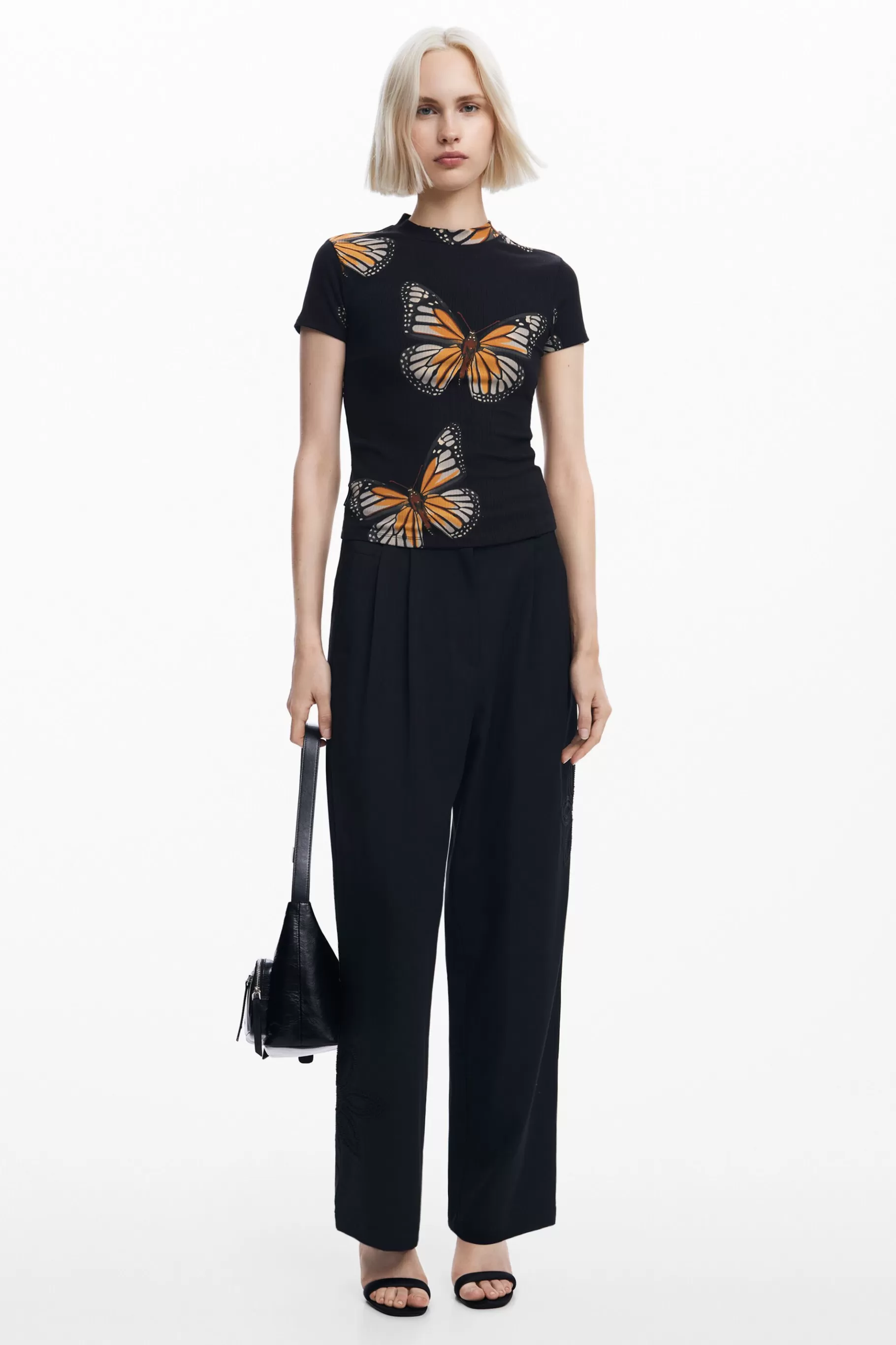 Desigual Camiseta manga corta mariposas*Mujer Ropa De Punto | Camisas Y Blusas