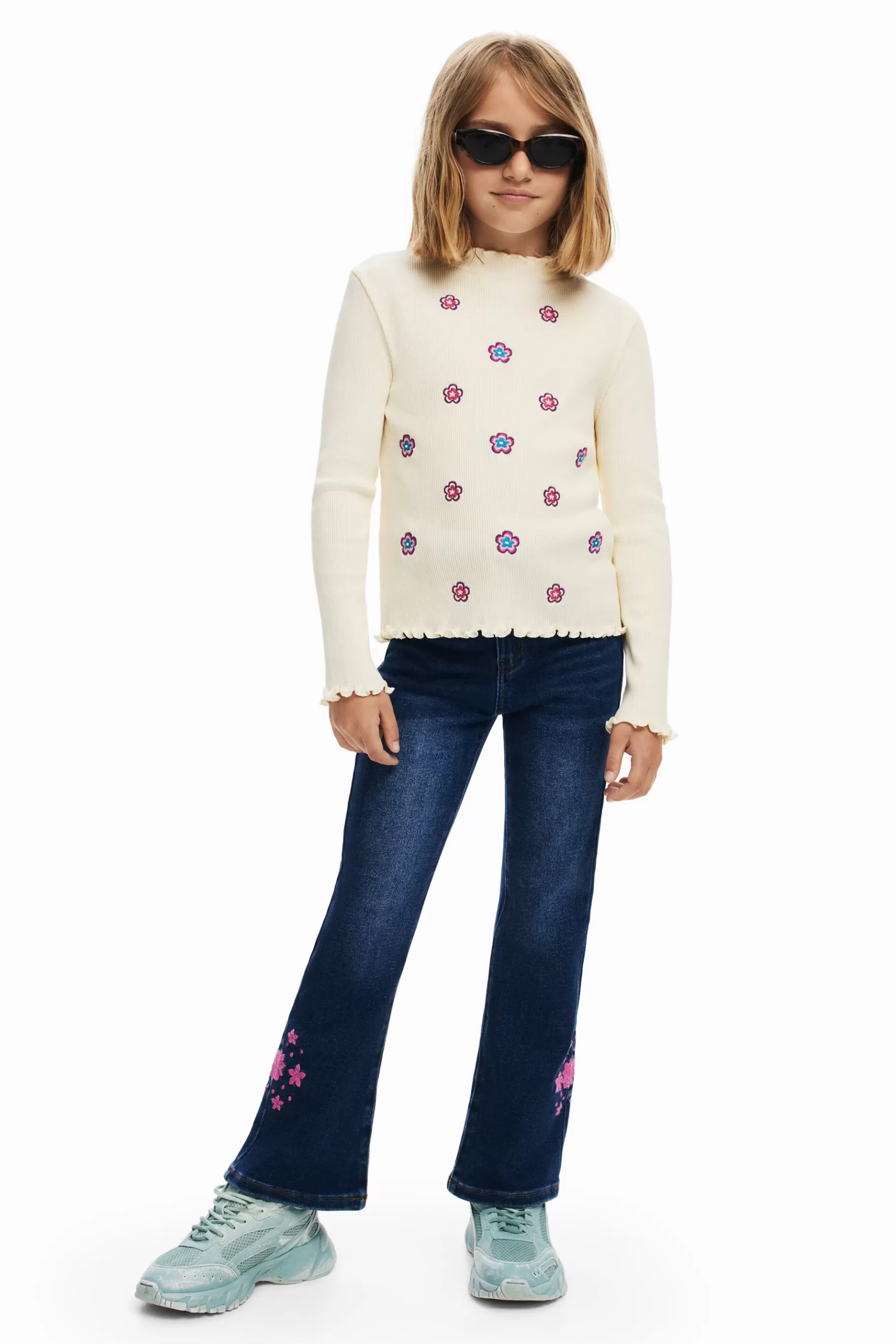 Desigual Camiseta manga larga flores* Camisetas Y Camisas