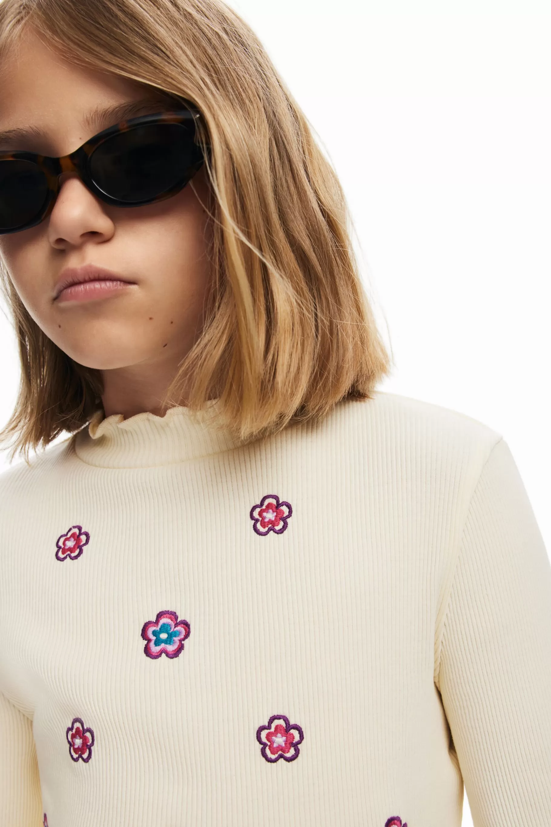 Desigual Camiseta manga larga flores* Camisetas Y Camisas