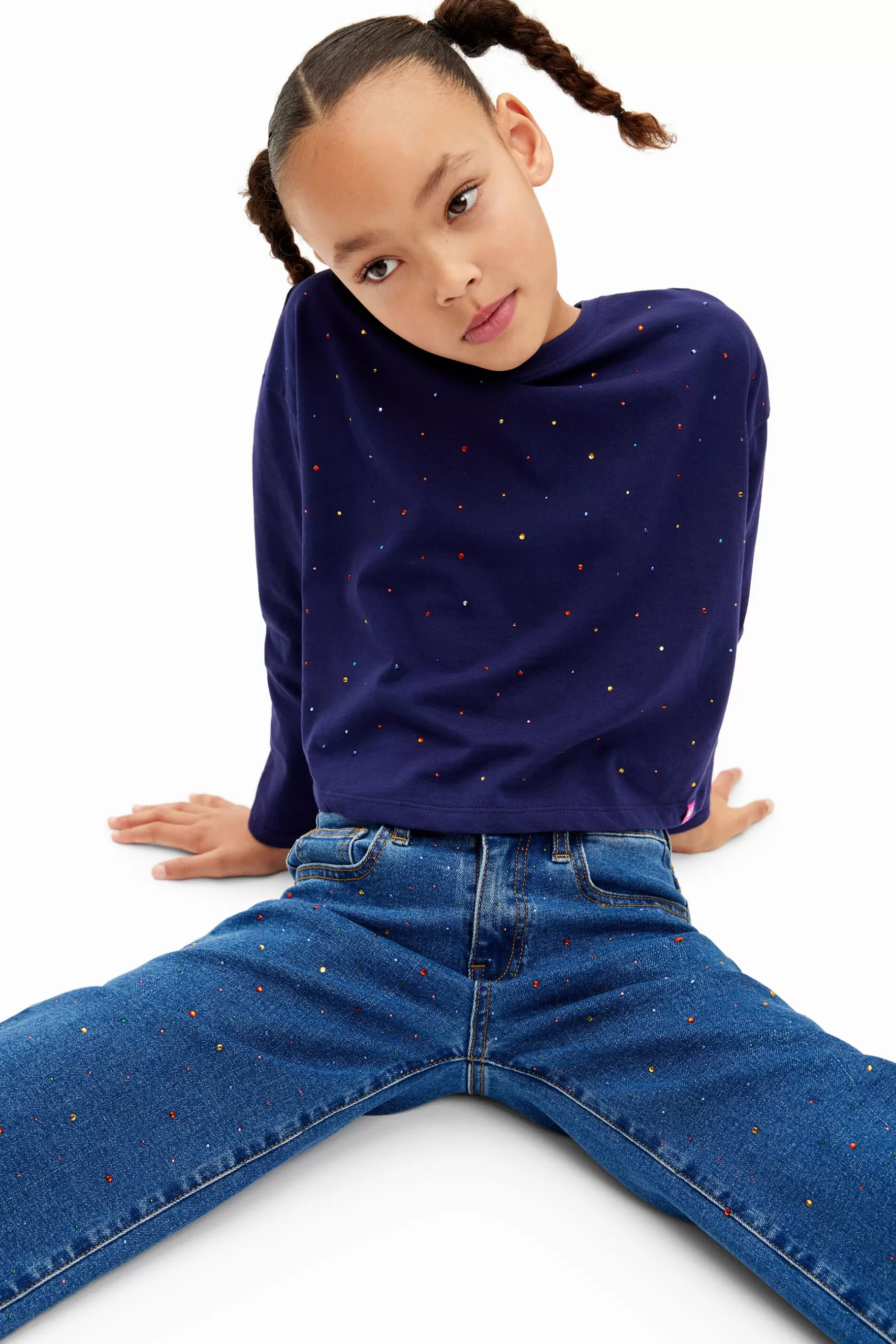 Desigual Camiseta manga larga puntos* Camisetas Y Camisas